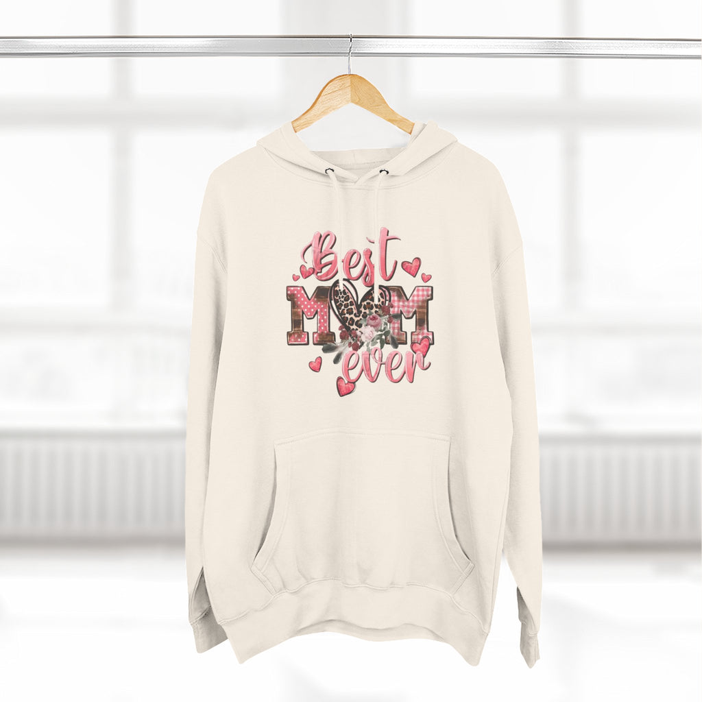 Best Mom Ever Hoodie  Leopard Heart Mother's Day Pullover