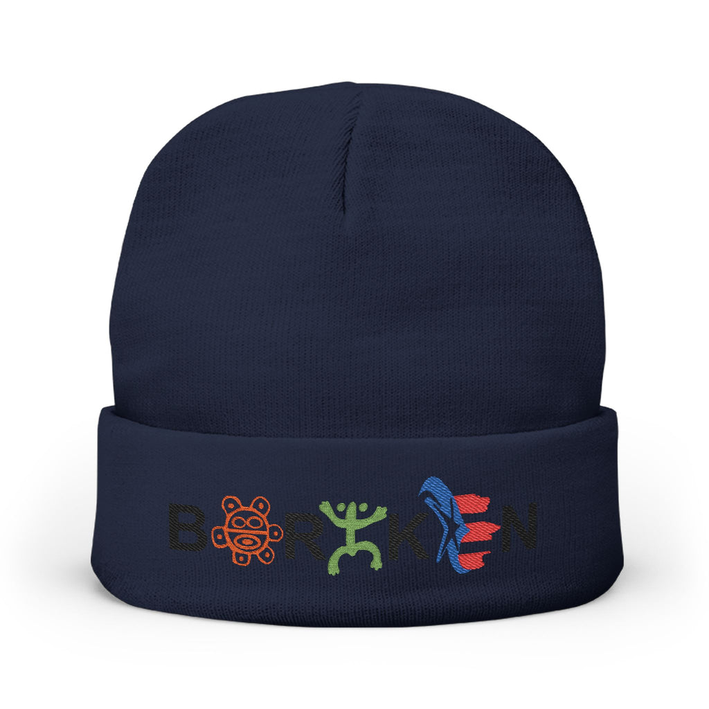 Boricua Winter Beanie – Puerto Rico Pride Knit Hat — Colorful Borough Icon Letters