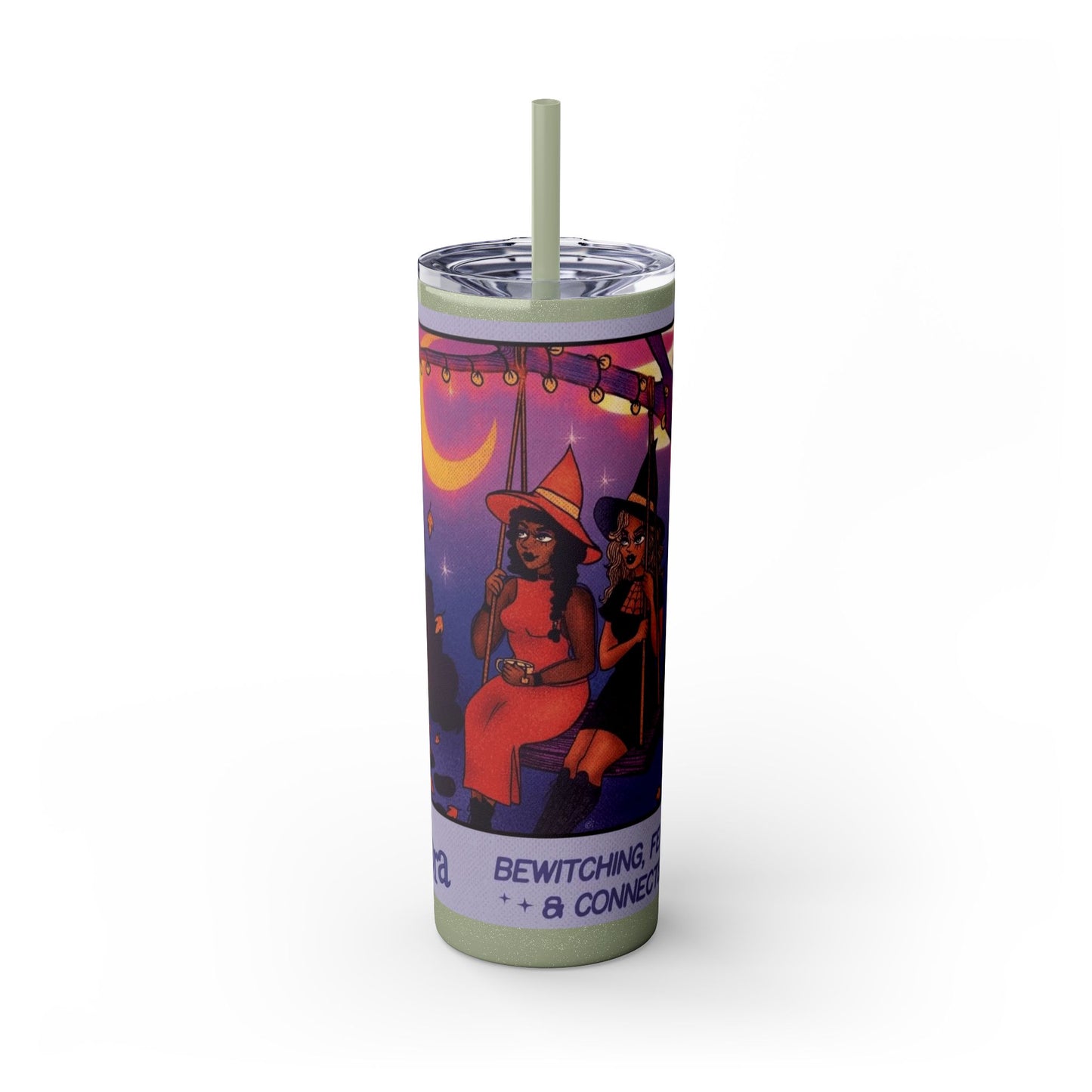 🎁 Spooky season gifts Enchanting Libra Skinny Tumbler with Straw | 20oz | Perfect for Halloween, Witchy Vibes, Astrology Lovers, Gift Idea, Custom Beverage Holder