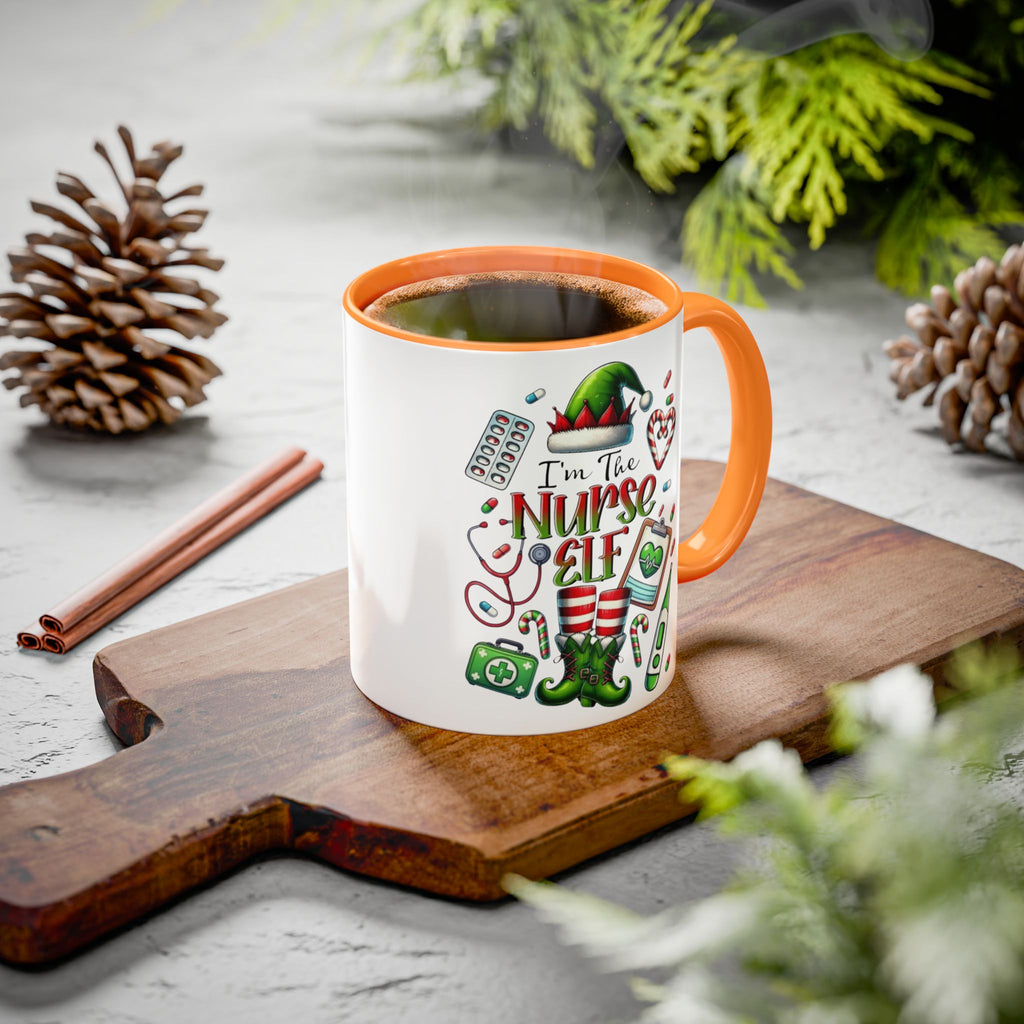 Nurse Elf Coffee Mug — Christmas Medical Holiday Gift (11oz & 15oz) Medical Christmas Mug