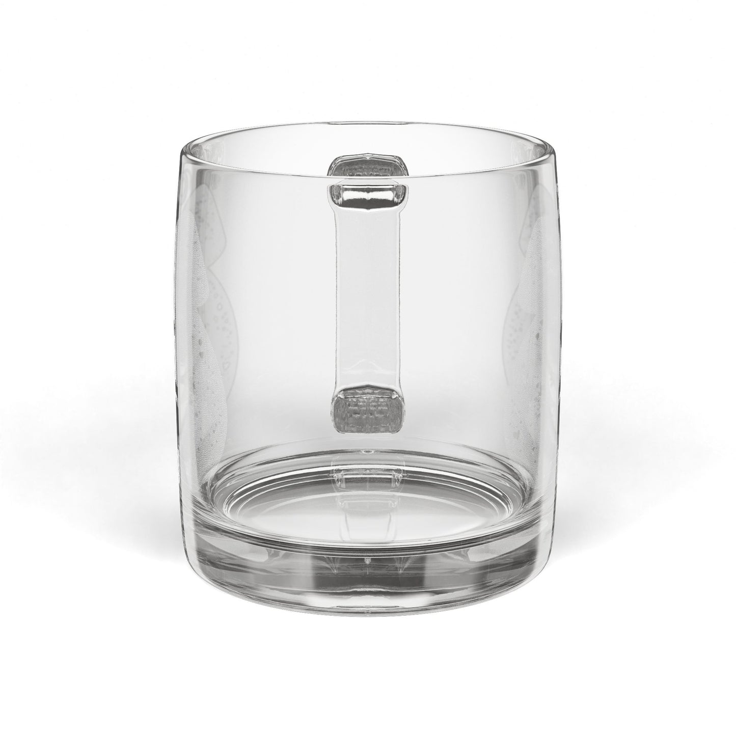 Christmas Design Engraved Glass Coffee Mug - Personalizable 12.25oz Drinkware for Home or Office