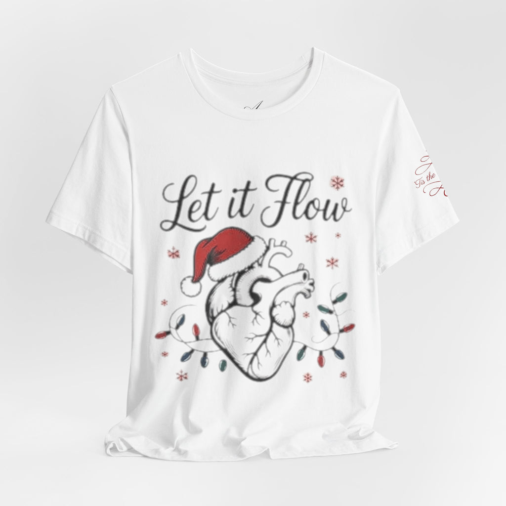 Let It Flow Heart Tee  Christmas Anatomical Heart Shirt