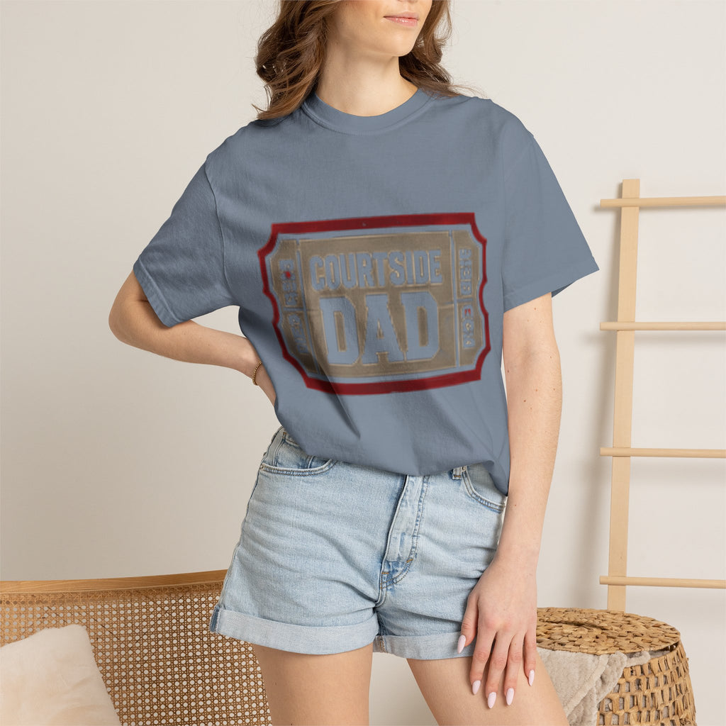 Courtside Dad T-Shirt — Vintage Ticket-Style Basketball Dad Tee