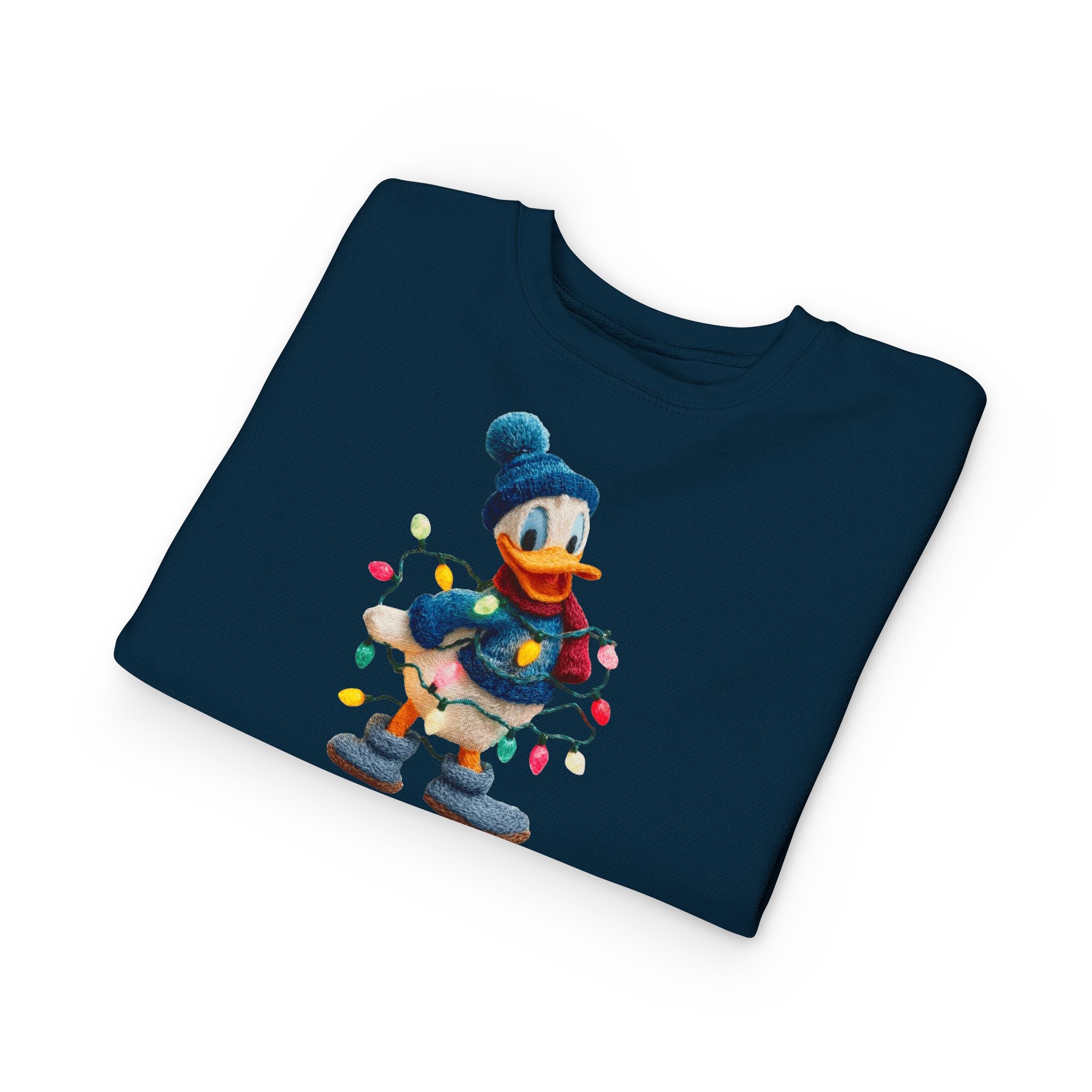 Toddler Sweatshirt  Festive Donald Duck Holiday Lights Pullover