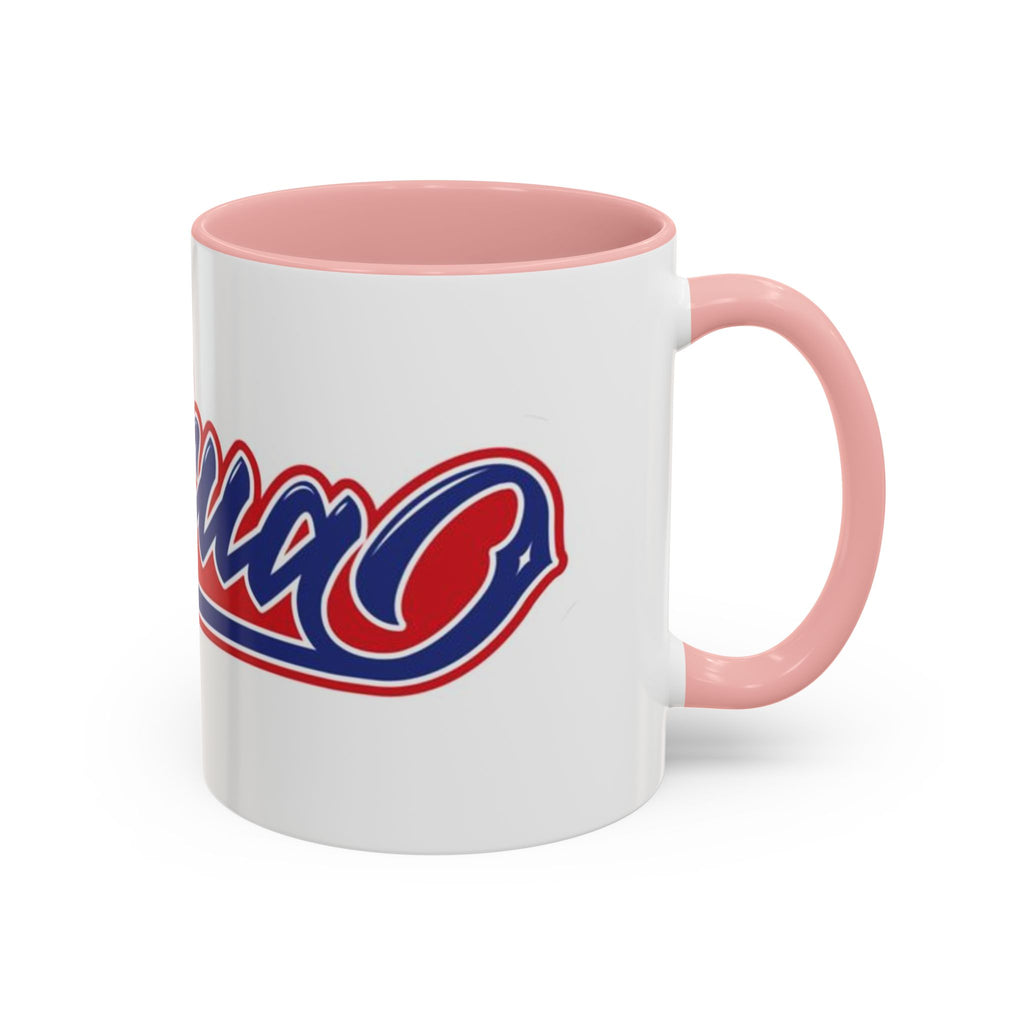 Puerto Rico Script Accent Coffee Mug — Retro Red & Blue 'Boricua' Design (11/15oz)