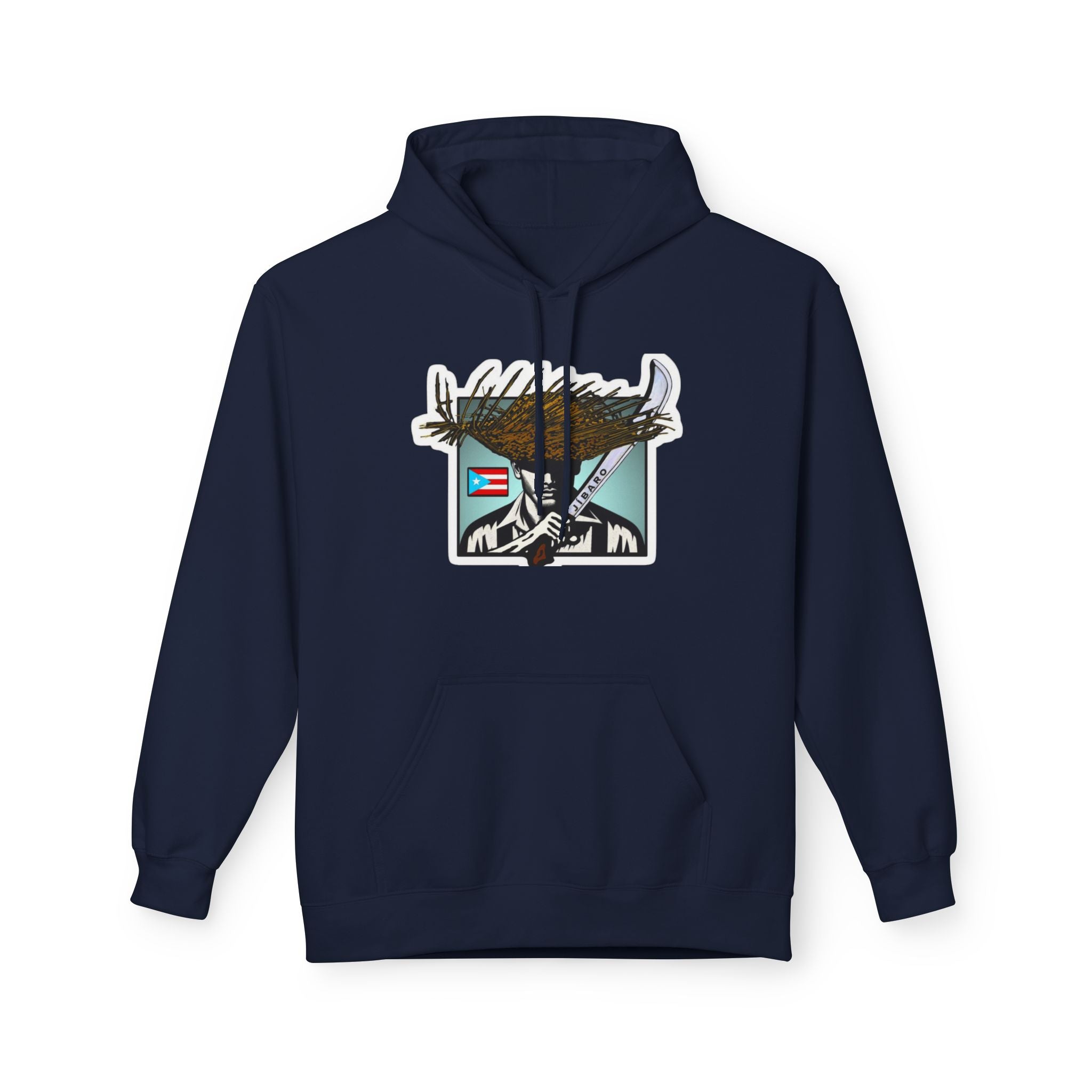 Gíbaro Hoodie  Puerto Rican Pride Pullover with Flag Machete Design