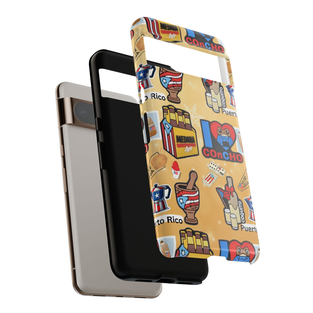 Puerto Rico Sticker Collage Tough Case  ‘I  Concho’ Pattern Phone Case