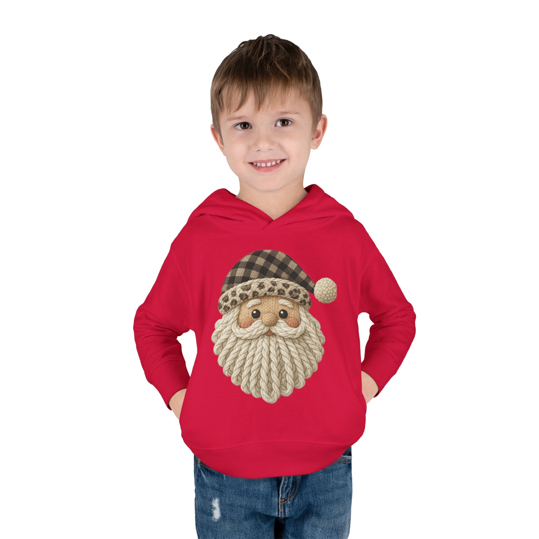 Toddler Hoodie  Cozy Plaid Santa Gnome Pullover