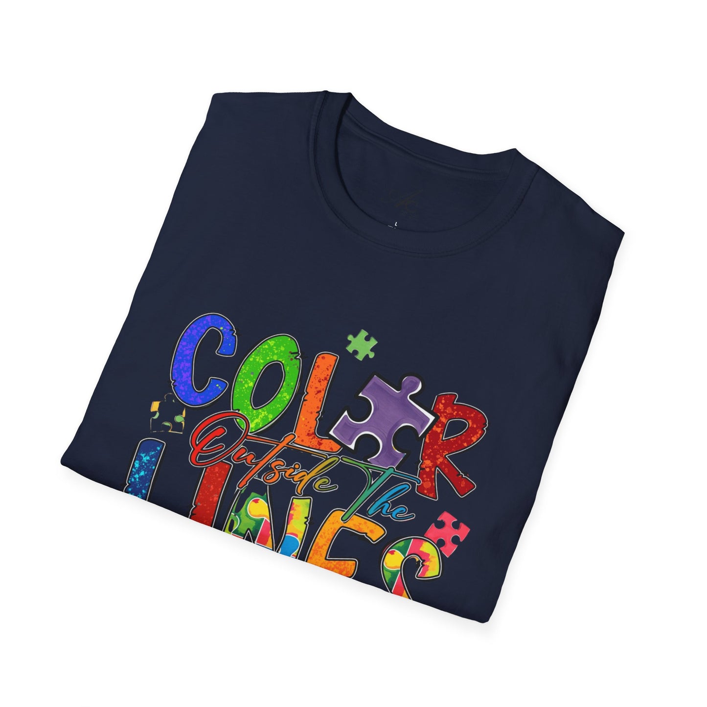 Color Outside the Lines Unisex T-Shirt for Autism Awareness