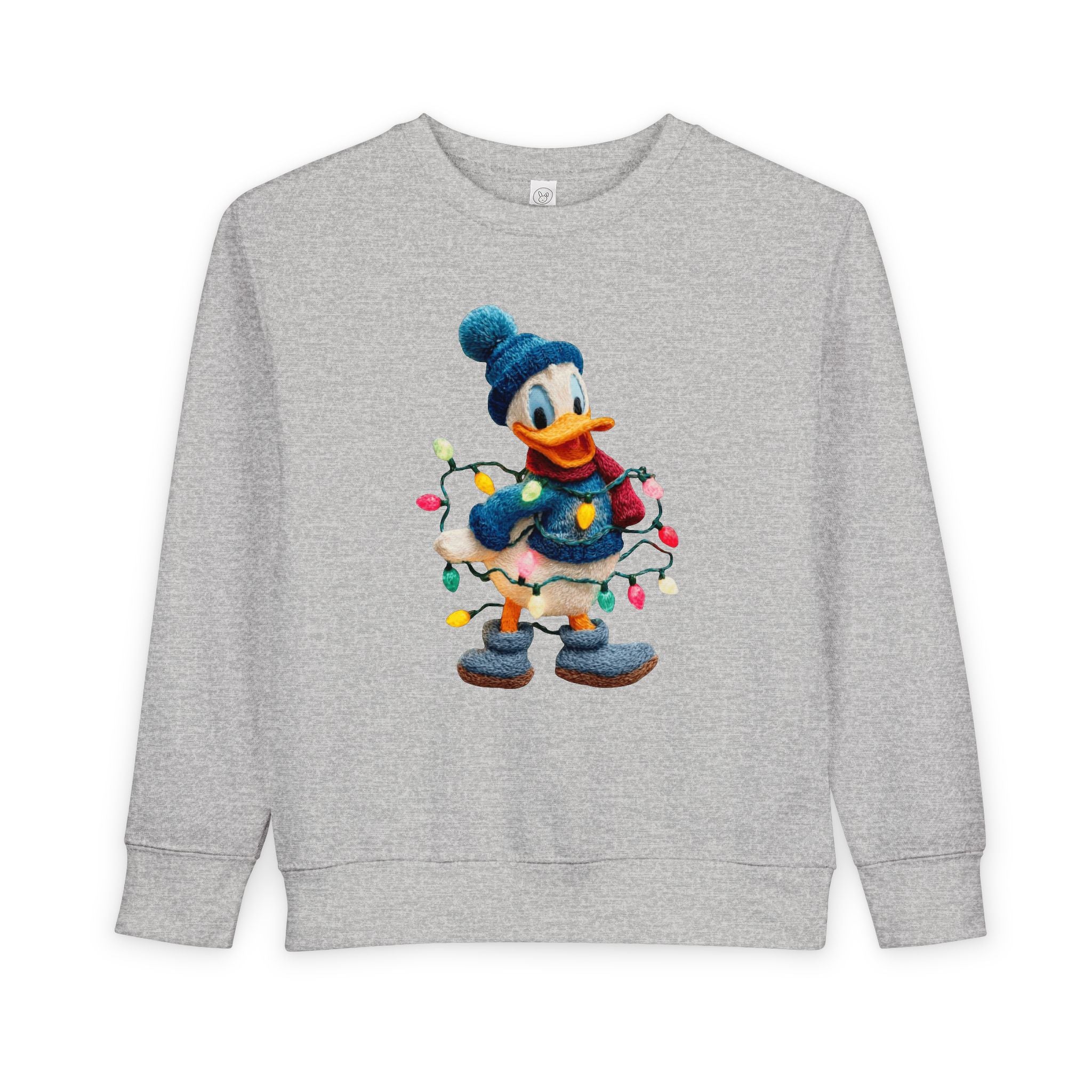 Toddler Sweatshirt  Festive Donald Duck Holiday Lights Pullover