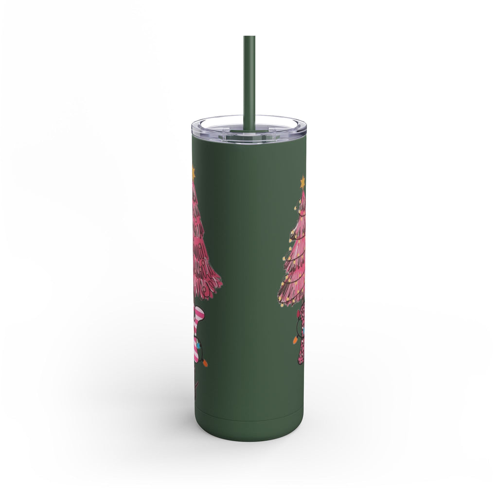 Christmas Tree Tumbler - 20oz Skinny Matte Drinkware Christmas gift mug