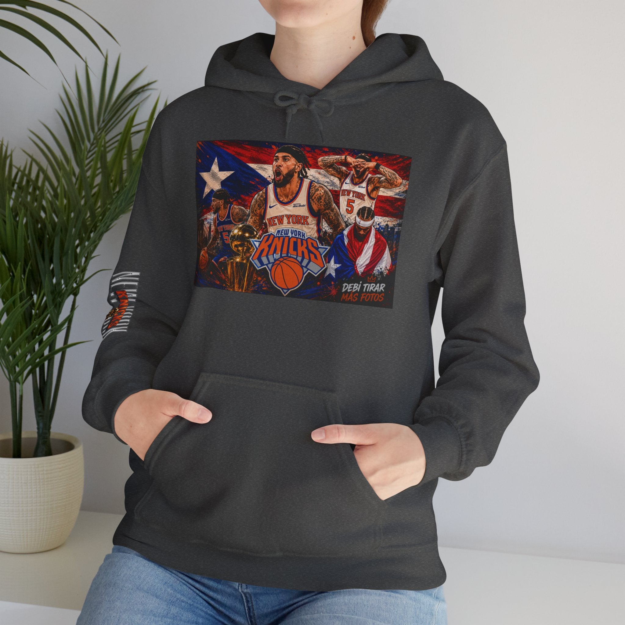 NY-K Retro Player Collage Hoodie — Basketball Fan Sweatshirt