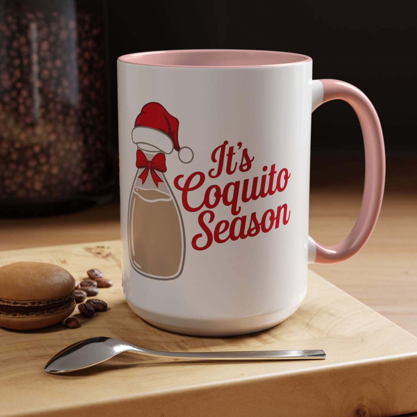 Herencia de Puerto Rico Mug Coquito Season Accent Mug Festive Holiday Coffee Cup