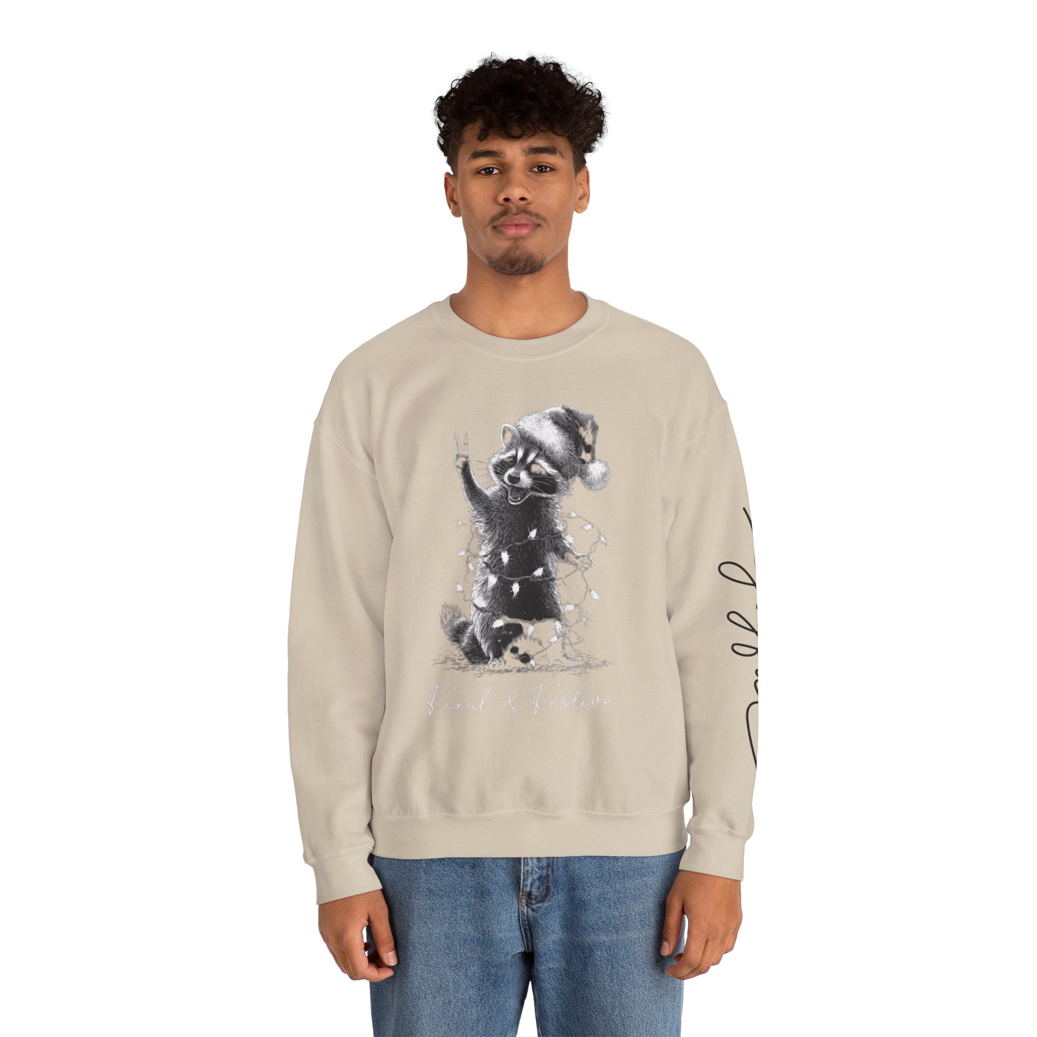 Holiday Raccoon Crewneck Sweatshirt Christmas Tshirts and sweaters,
