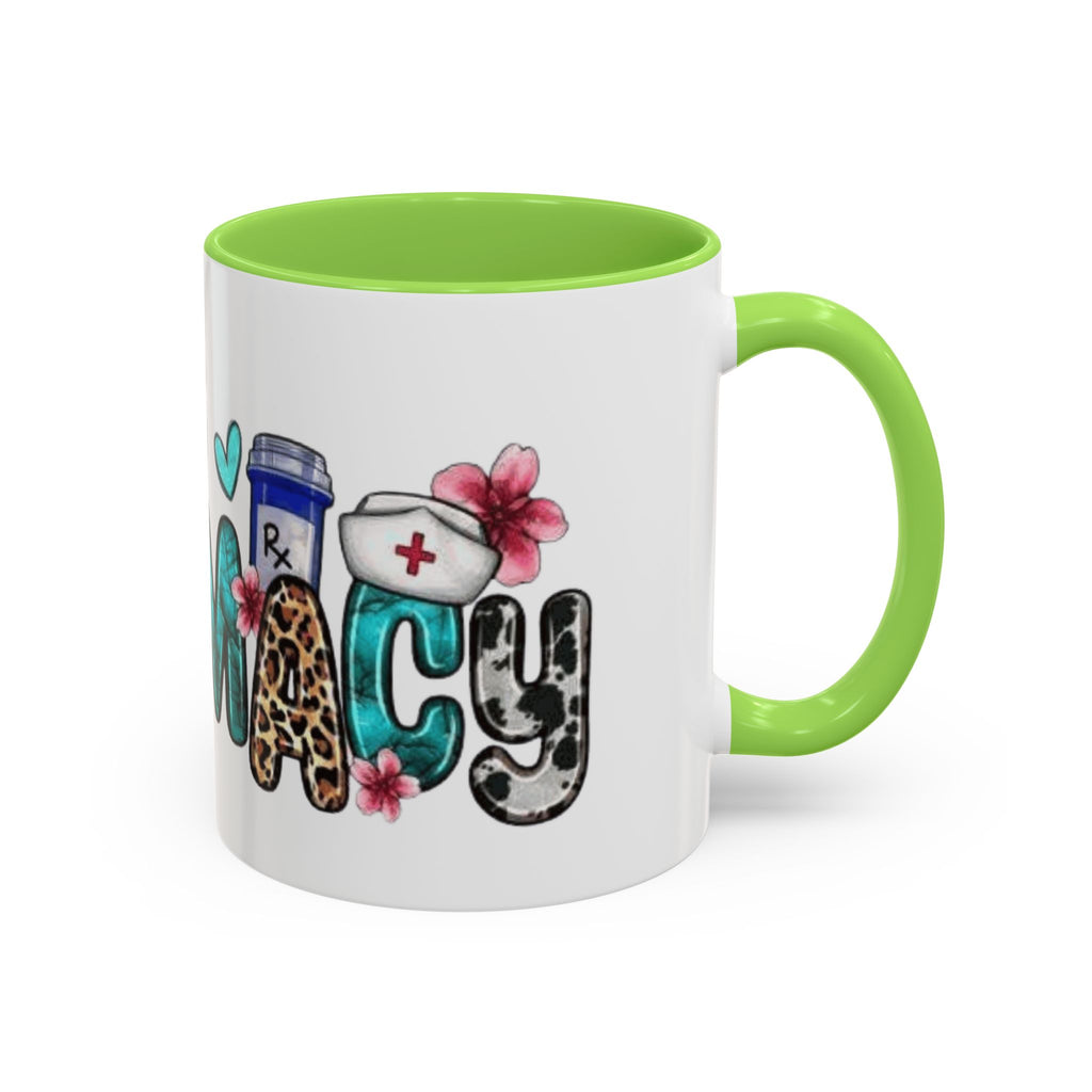 Pharmacy Nurse Coffee Mug — Cute Leopard & Teal Medical Design (11oz/15oz)Christmas mug for all healthcare heroes