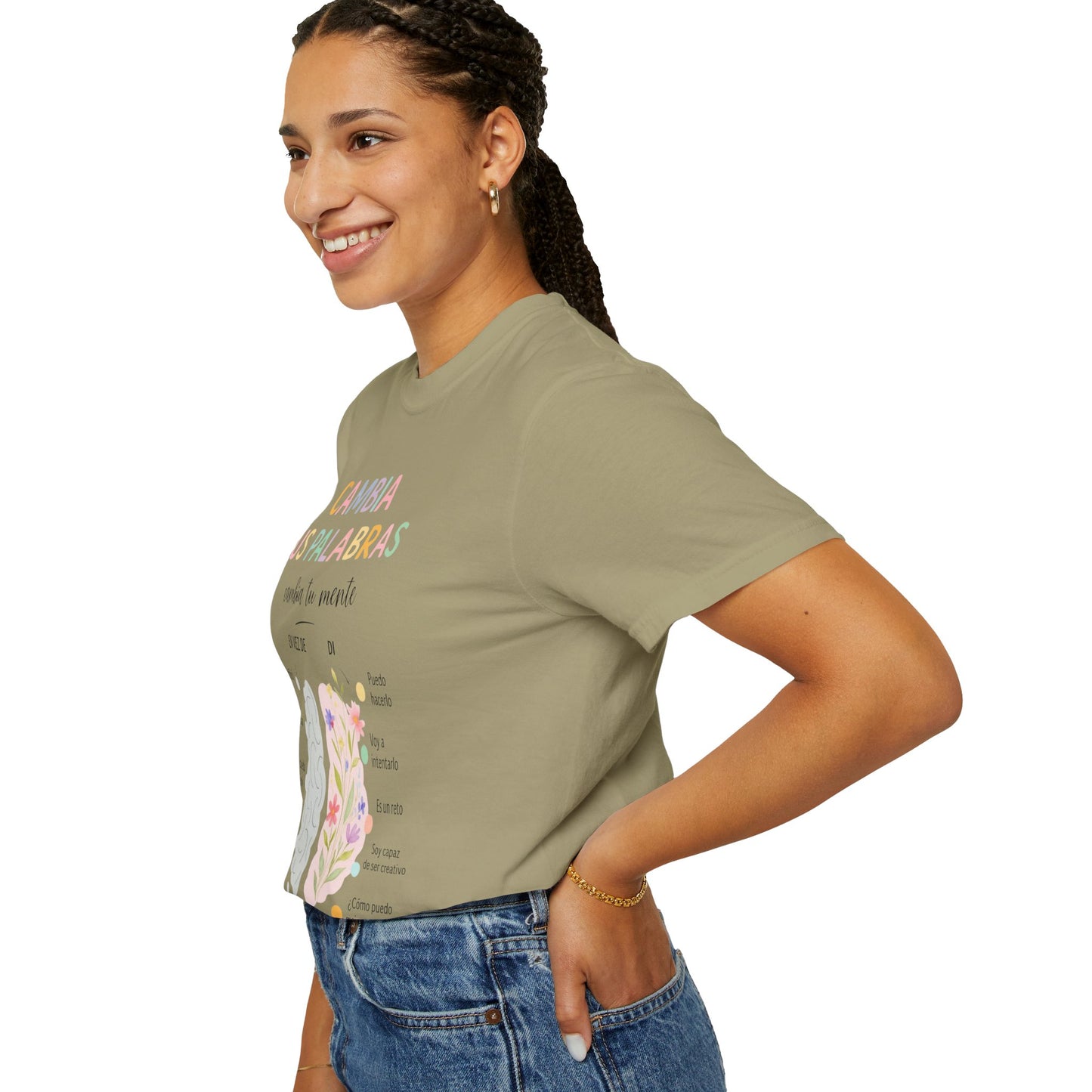 Cambia Tus Palabras Floral Positivity T-Shirt