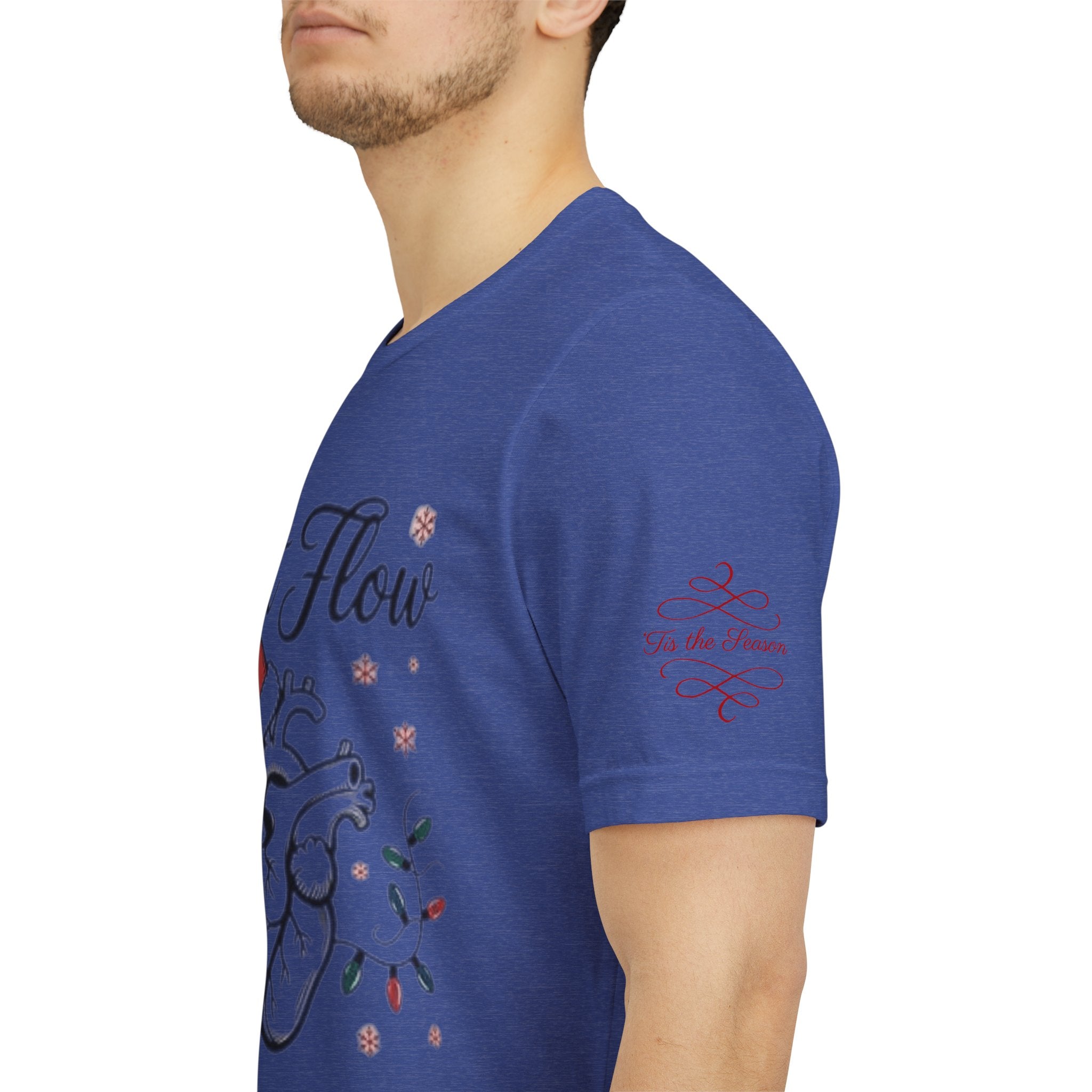 Let It Flow Heart Tee  Christmas Anatomical Heart Shirt