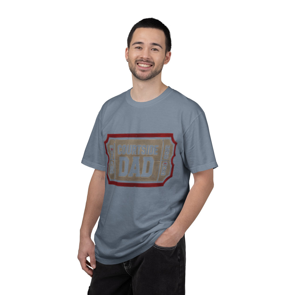 Courtside Dad T-Shirt — Vintage Ticket-Style Basketball Dad Tee