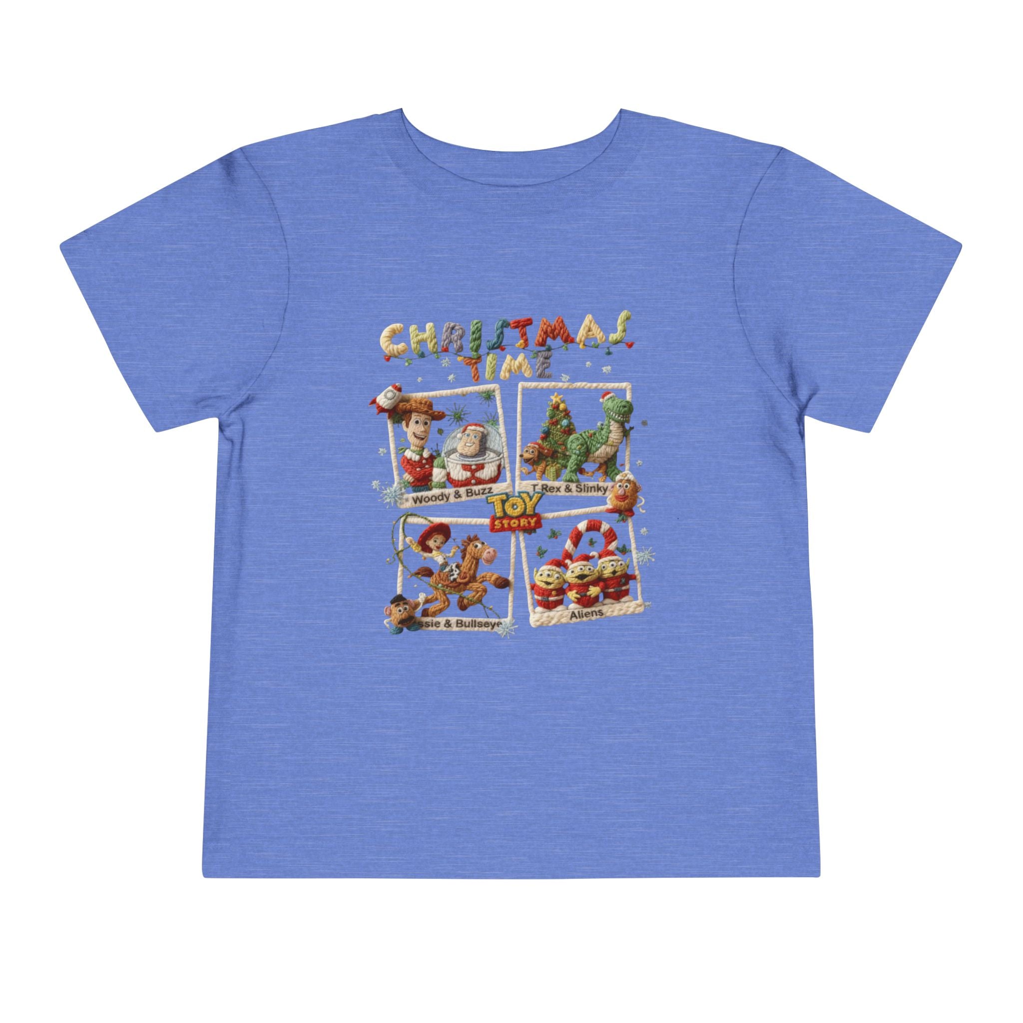 Christmas Time Toddler Tee  Cute Holiday Toy & Santa Print