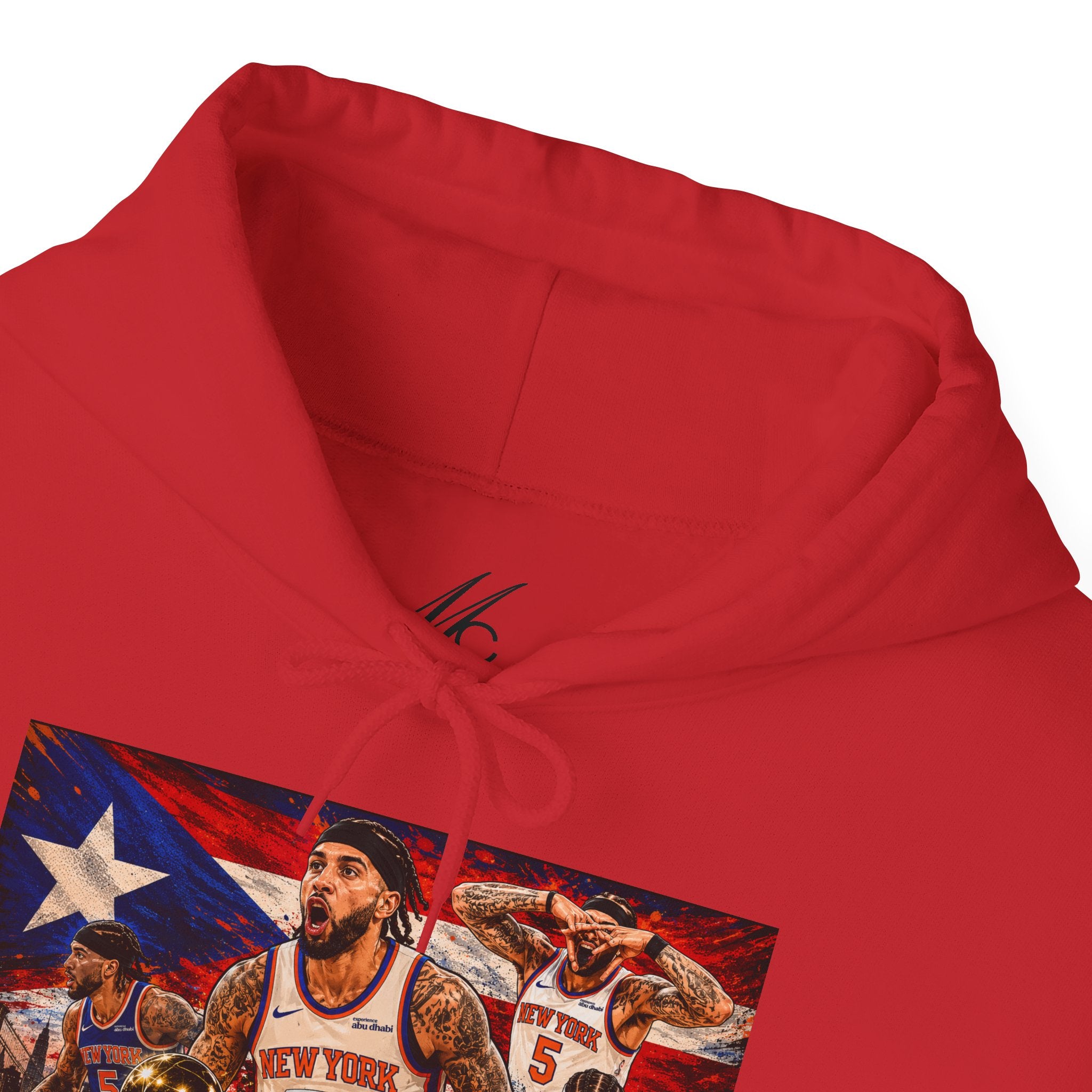 NY-K Retro Player Collage Hoodie — Basketball Fan Sweatshirt
