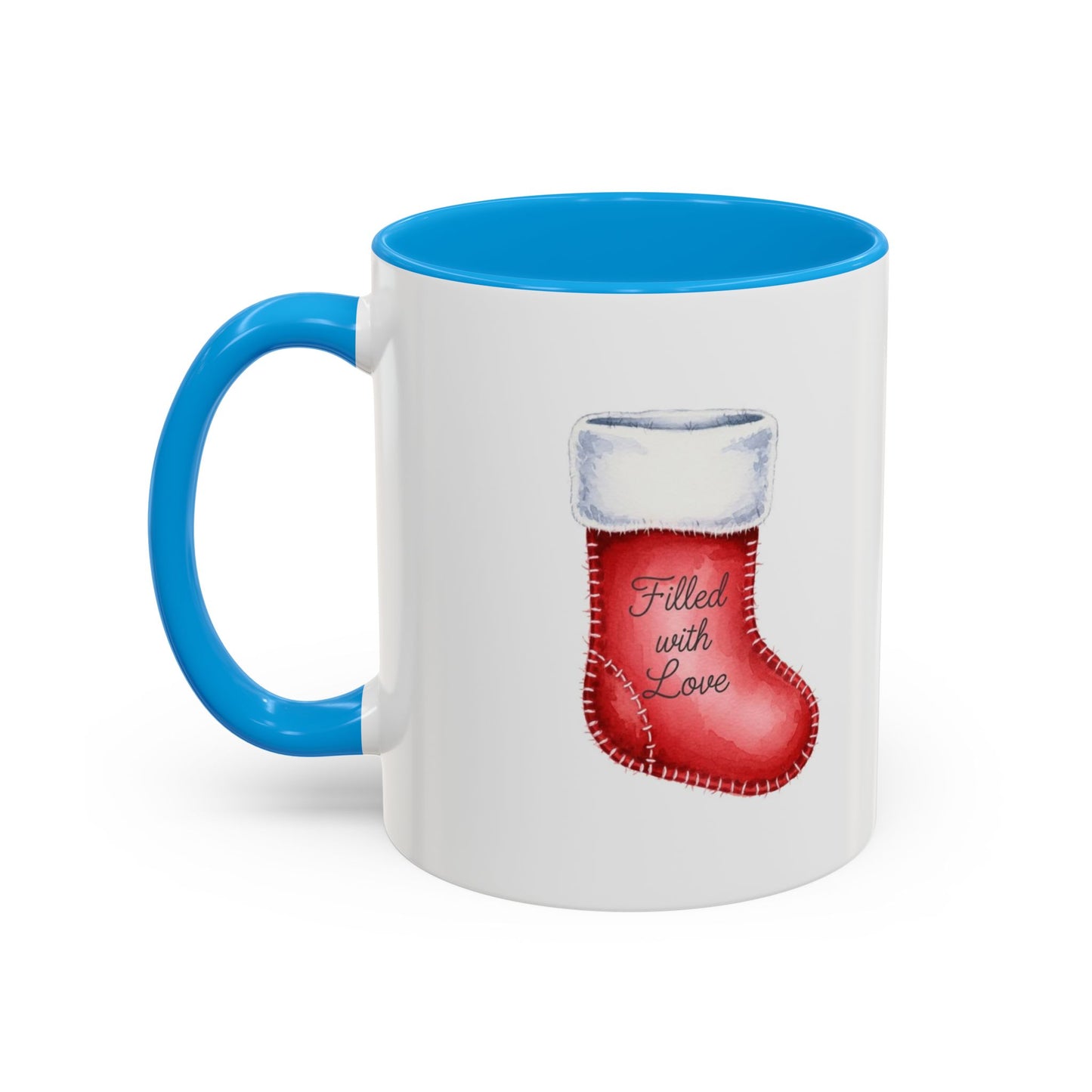 Holiday Mugs Christmas Gift Ideas Hot Cocoa & Coffee Cup Designs Filled with Love - Colorful 11oz & 15oz
