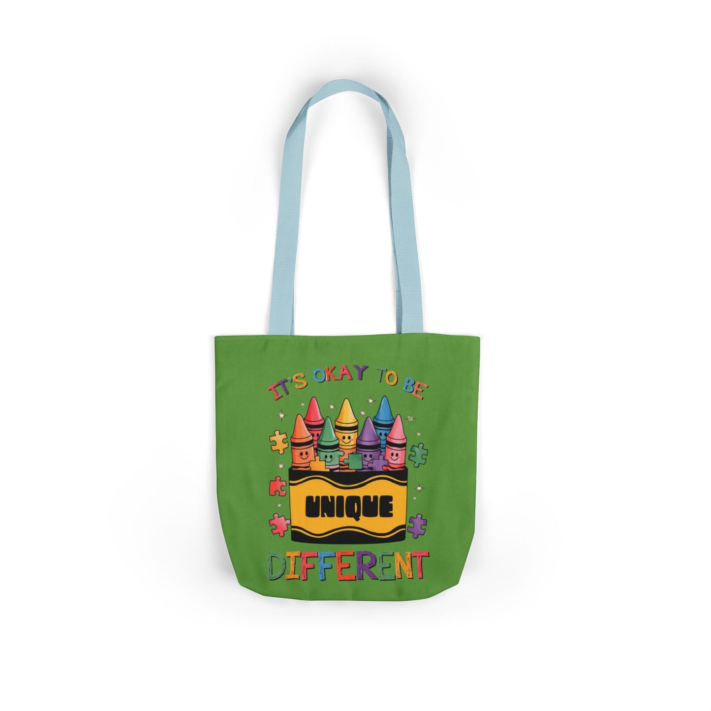 Autism Awareness & Pride Collection Unique Canvas Tote Bag with Colorful Castle Design