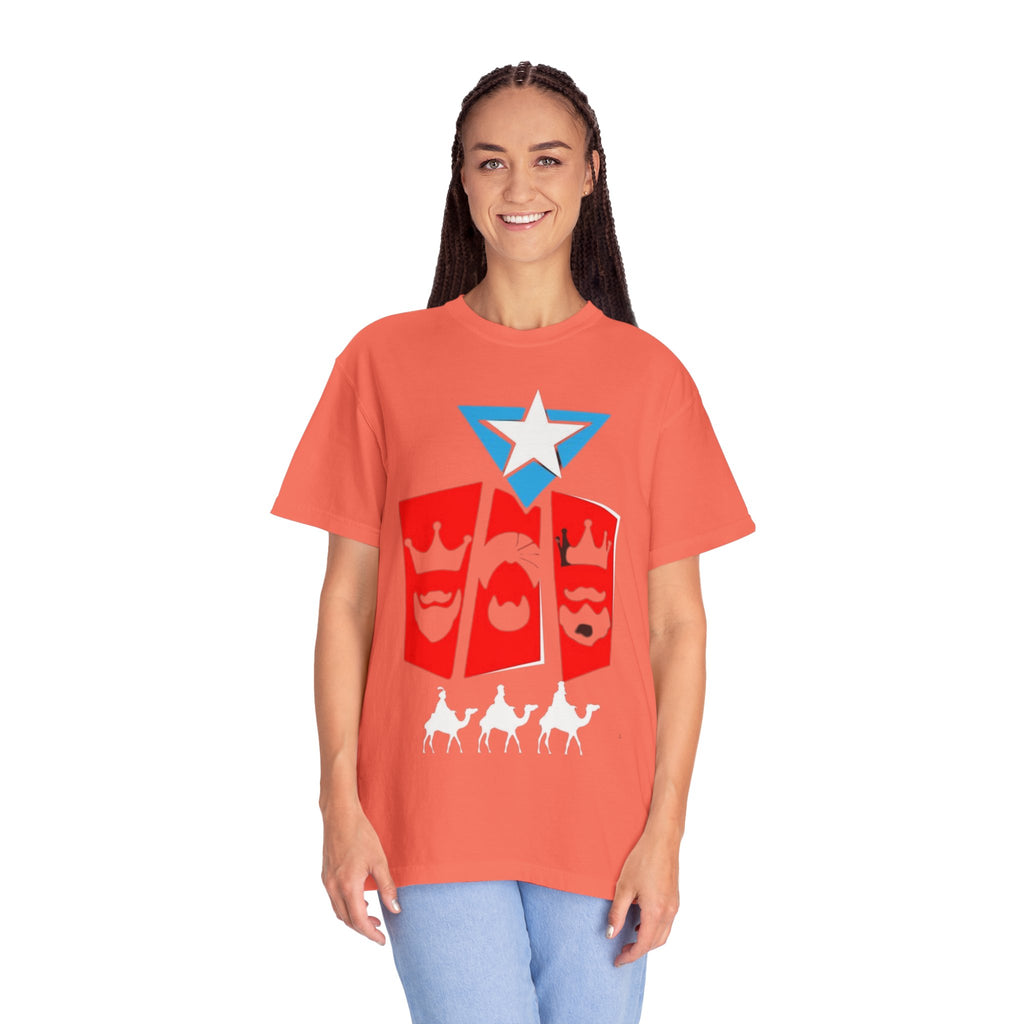 The Three Kings T-Shirt — Puerto Rican Three Kings Graphic Tee (Star & Crown Silhouettes)