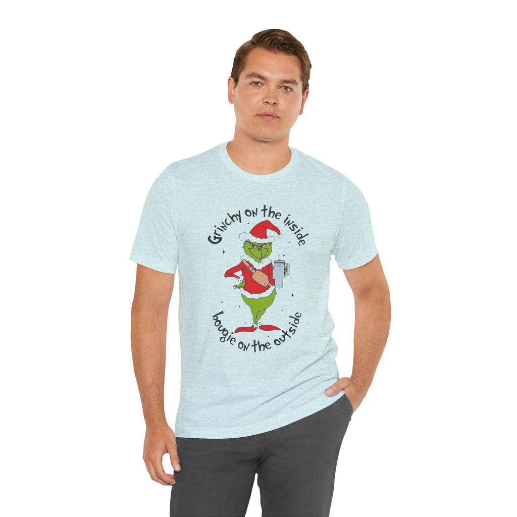 Grinch-Inspired Holiday Tee: 'Grinchy on the Inside, Boogie on the Outside'