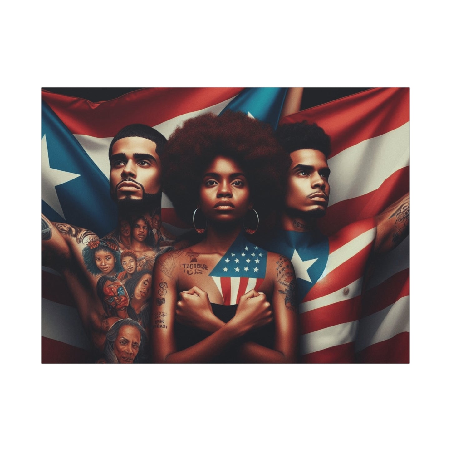 Rooted in Culture, Radiating Power Puerto Rican Wall Art, Unique Gift, Empowering Decor