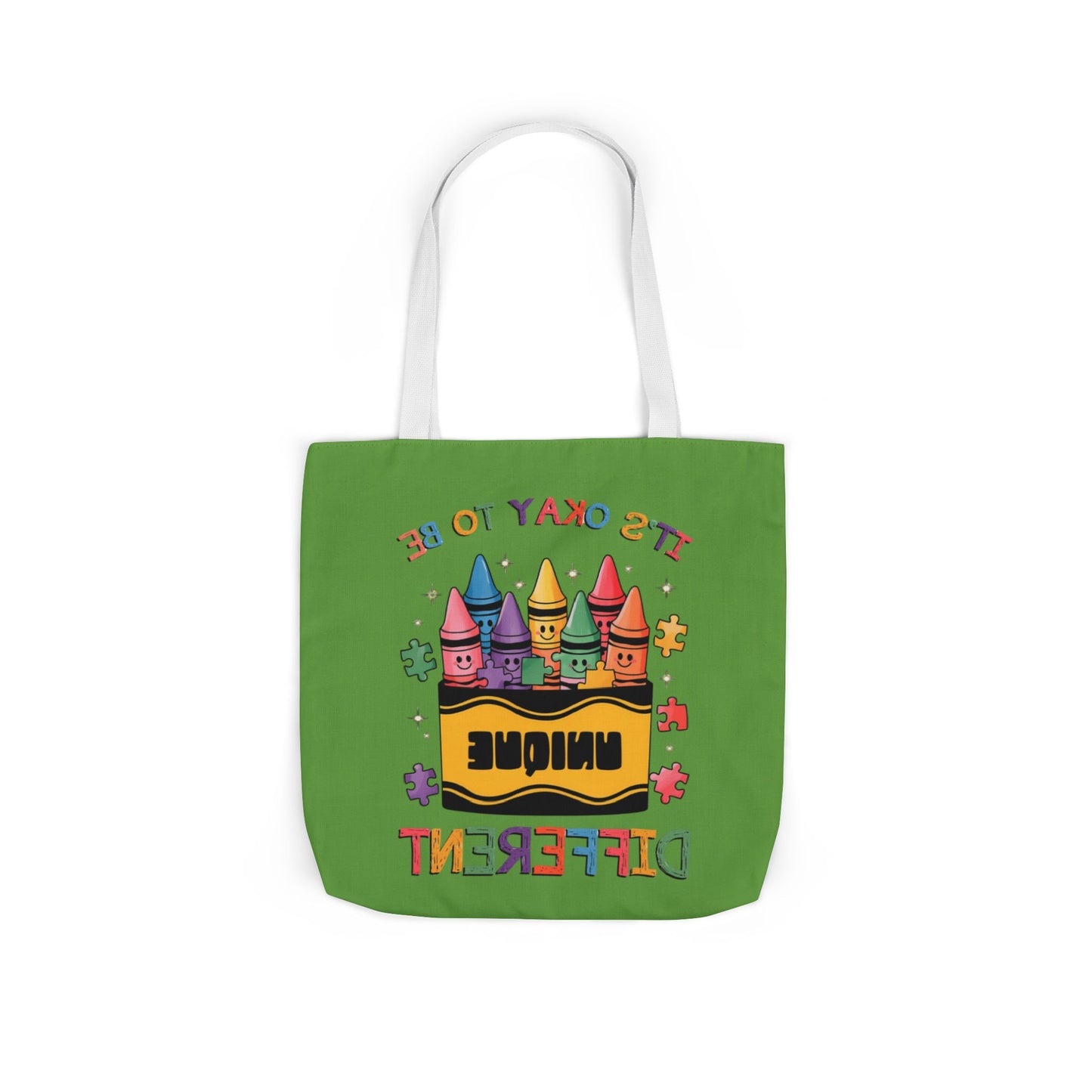 Autism Awareness & Pride Collection Unique Canvas Tote Bag with Colorful Castle Design