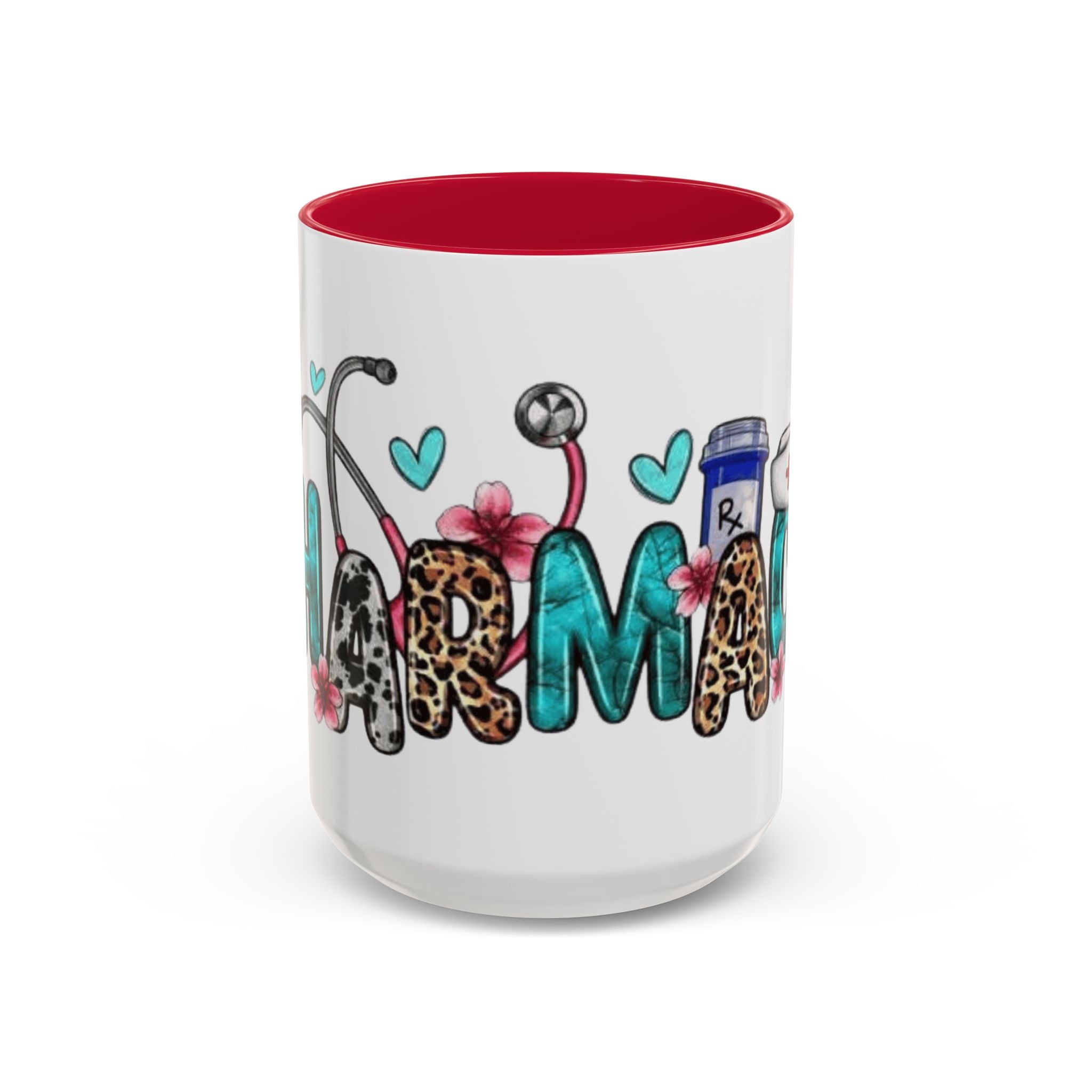 Pharmacy Nurse Coffee Mug — Cute Leopard & Teal Medical Design (11oz/15oz)Christmas mug for all healthcare heroes