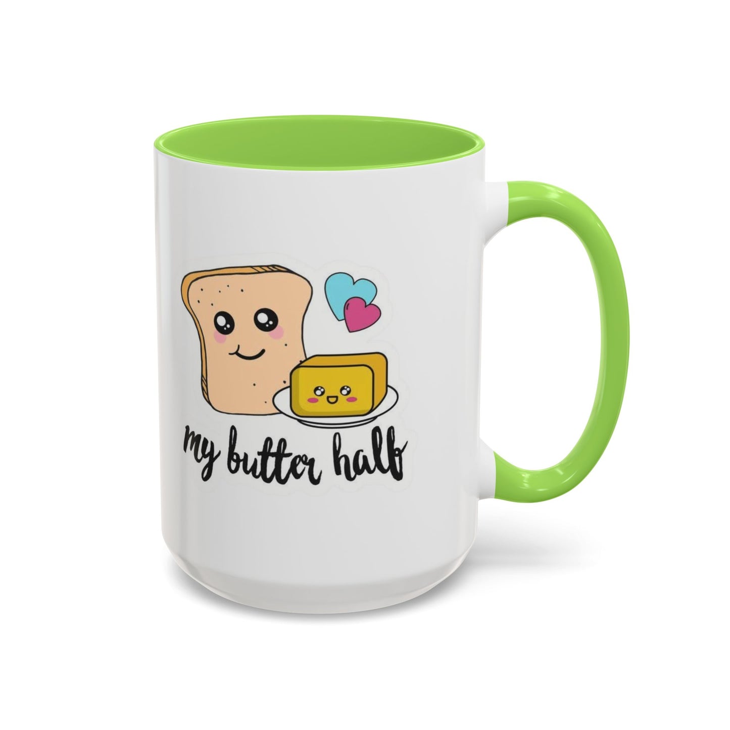 Motivational & Funny Quote Mugs Uplifting Coffee Cup Gifts Cute Foodie Relationship Mug My Butter Half Design, Colorful 11oz & 15oz