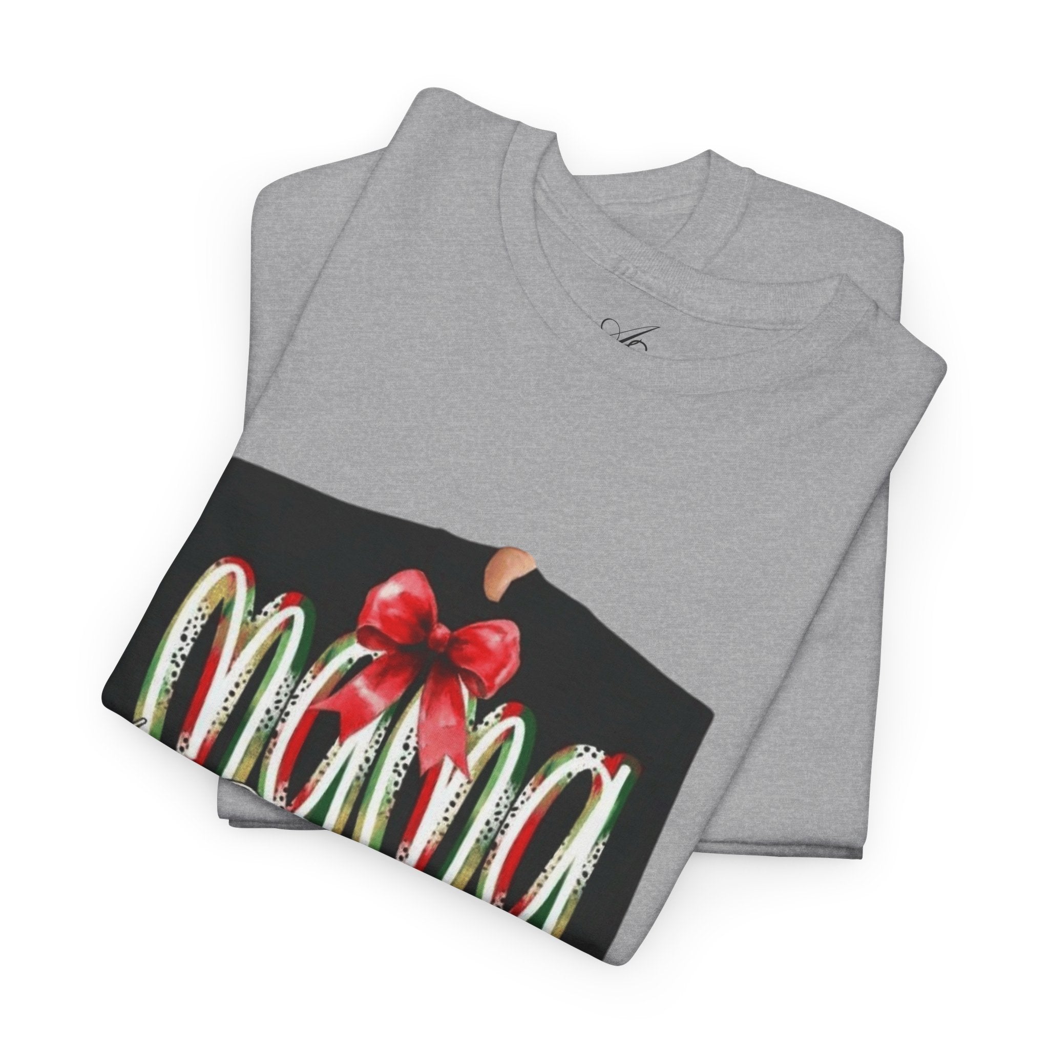 Festive Mama Tee, Cozy Holiday Shirt, Gift for Mom, Christmas T-Shirt, Unisex Cotton Tee
