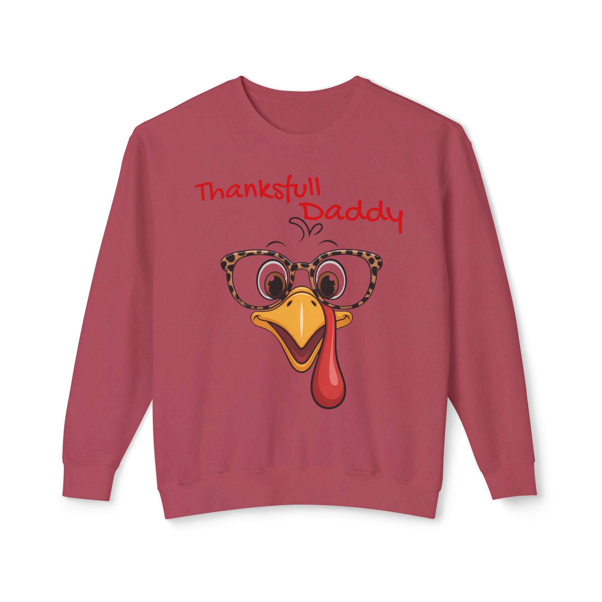 Thanksgiving Turkey 'Thankstfull Daddy' Crewneck Sweatshirt Fall T-Shirts and Sweatshirts Collection