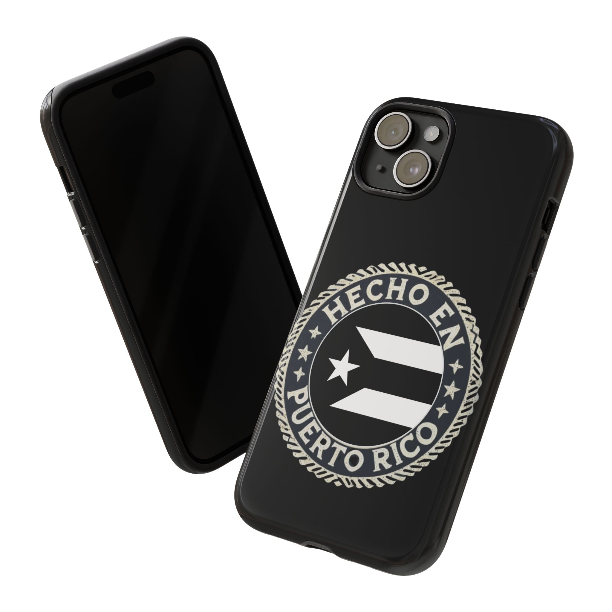 Hecho en Puerto Rico Phone Case  Puerto Rican Flag Emblem Tough Protective Cover