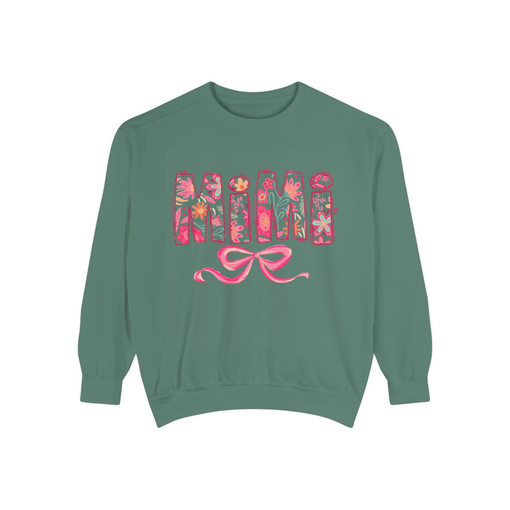 Mama Floral Sweatshirt  Pink Floral 'MAMA' Design with Bow