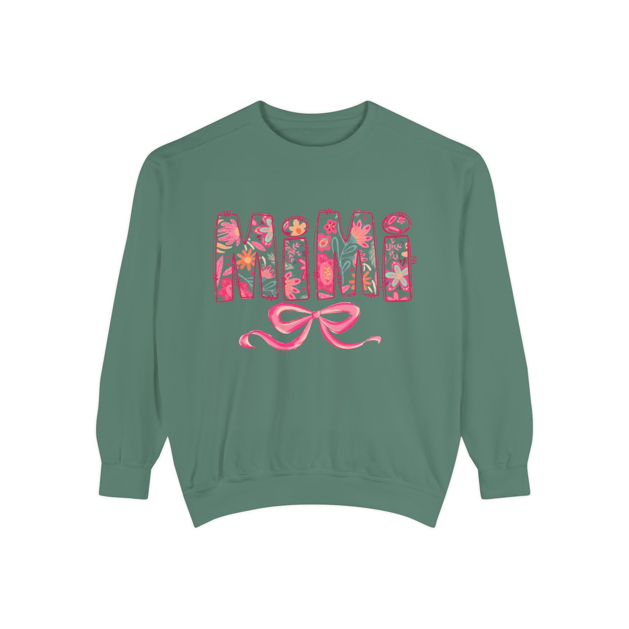 Mama Floral Sweatshirt  Pink Floral 'MAMA' Design with Bow