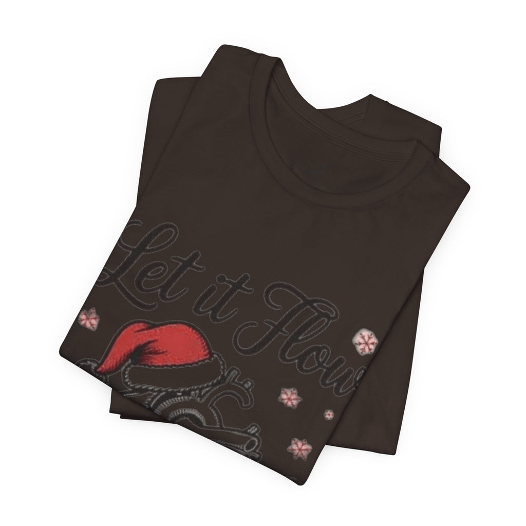 Let It Flow Heart Tee  Christmas Anatomical Heart Shirt