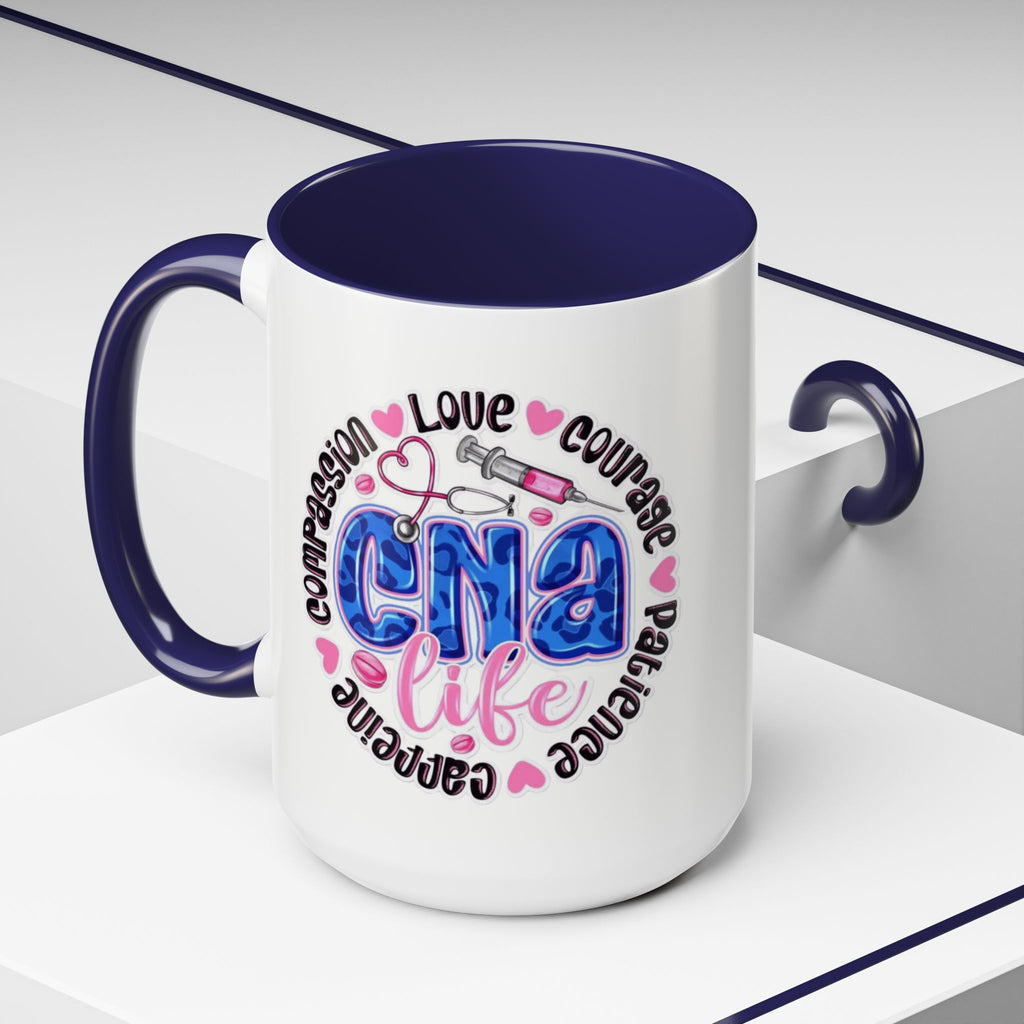 CNA Life Coffee Mug — Compassion, Courage & Patience Accent Mug (11/15oz) Medical Christmas Mug