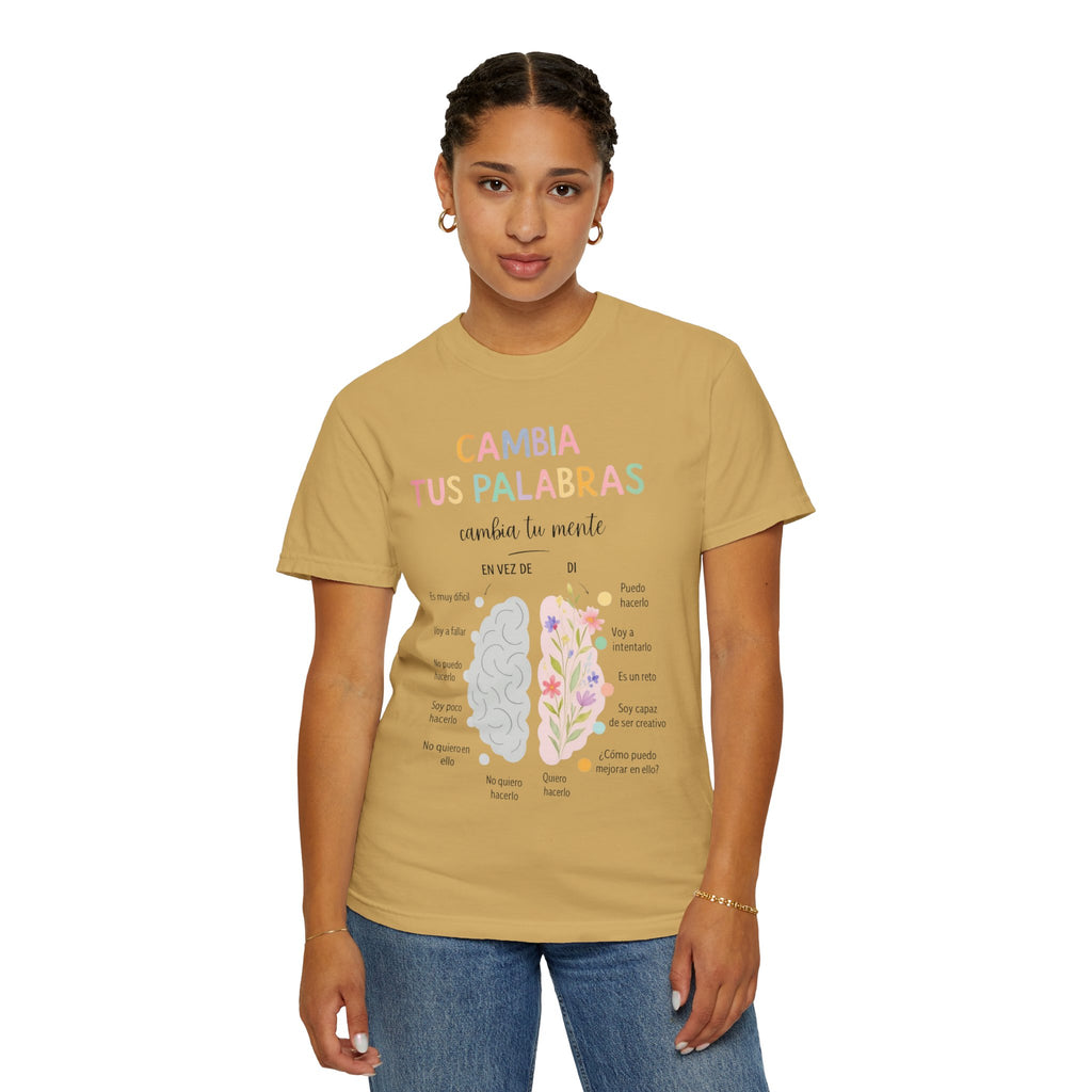 Cambia Tus Palabras Floral Positivity T-Shirt