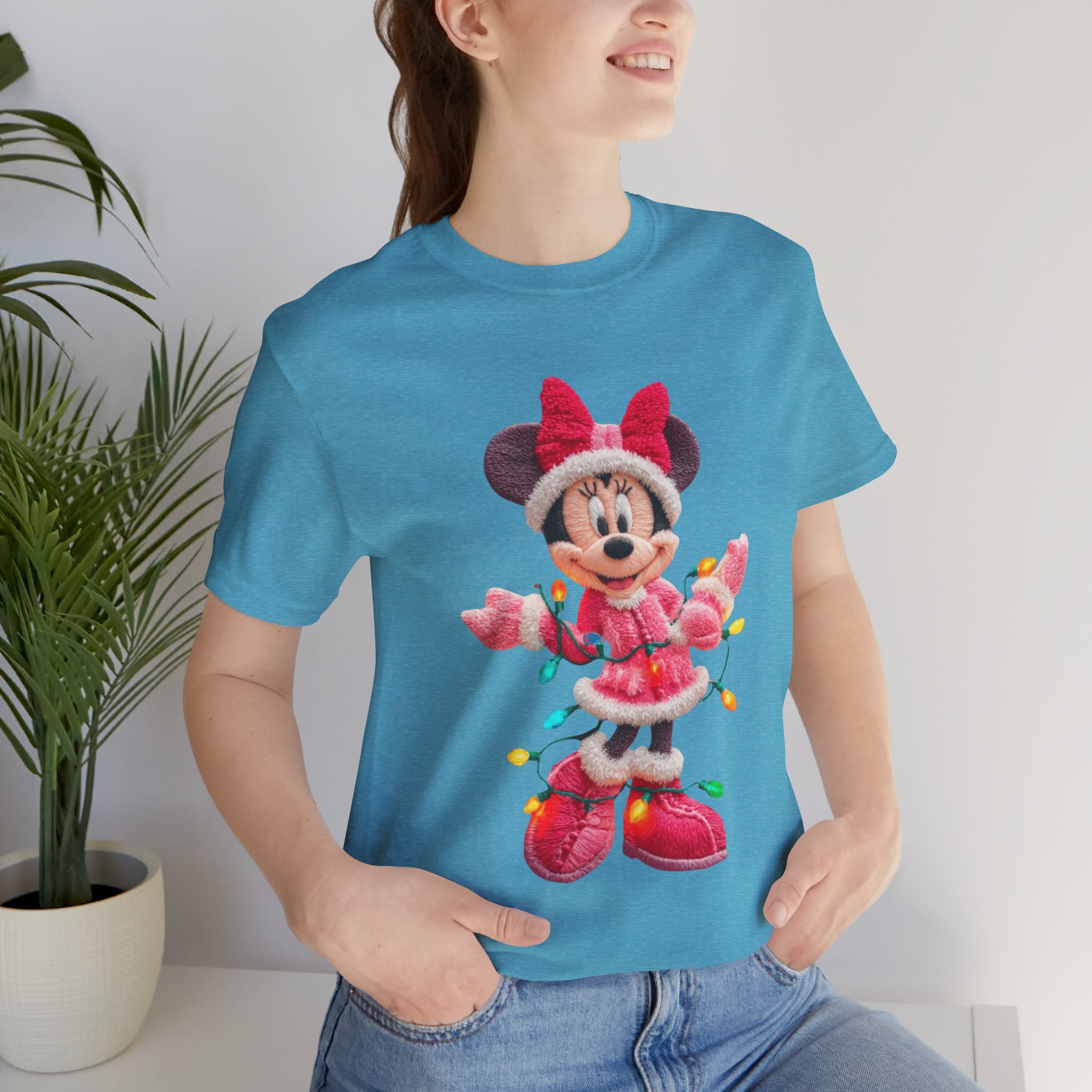 Minnie Mouse Holiday Lights T-Shirt Festive Holiday Designs