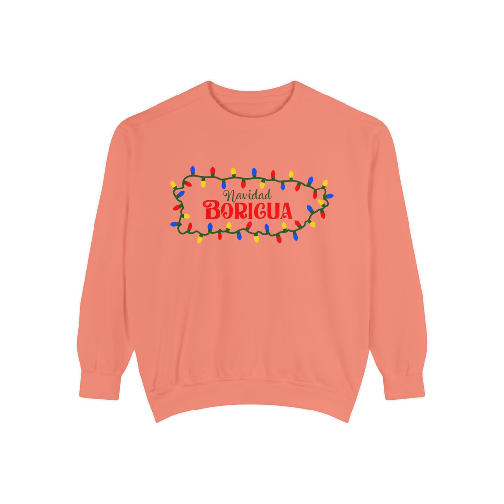 Navidad Boricua Sweatshirt — Puerto Rican Holiday Sweater with Christmas Lights
