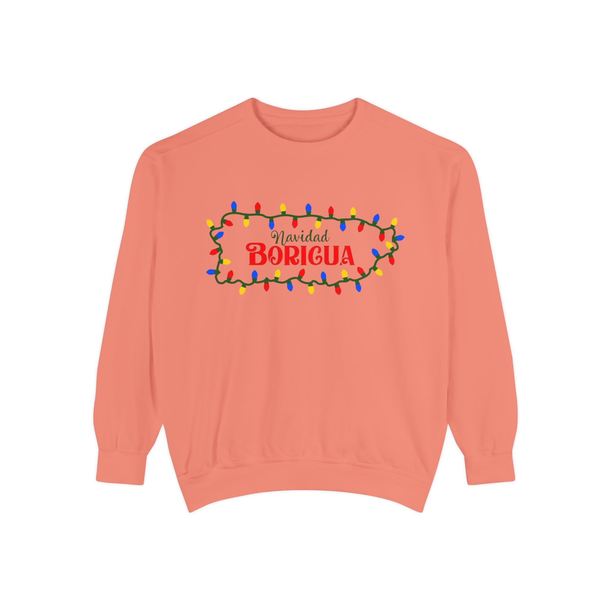 Navidad Boricua Sweatshirt — Puerto Rican Holiday Sweater with Christmas Lights