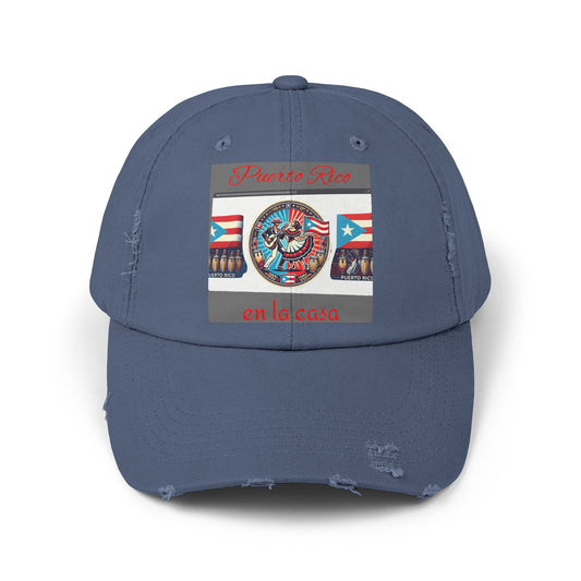 Puerto Rico Pride Distressed Cap, Unisex Baseball Cap, Travel Hat, Gift for Him or Her, Caribbean Spirit, Summer Fashion