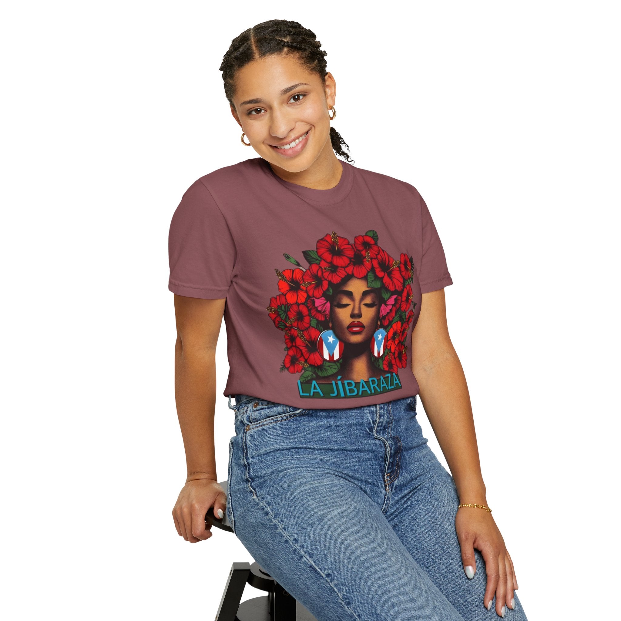 Puerto Rico Navidades T-Shirt — "La Jíbaraza" Floral Puerto Rican Pride Tee