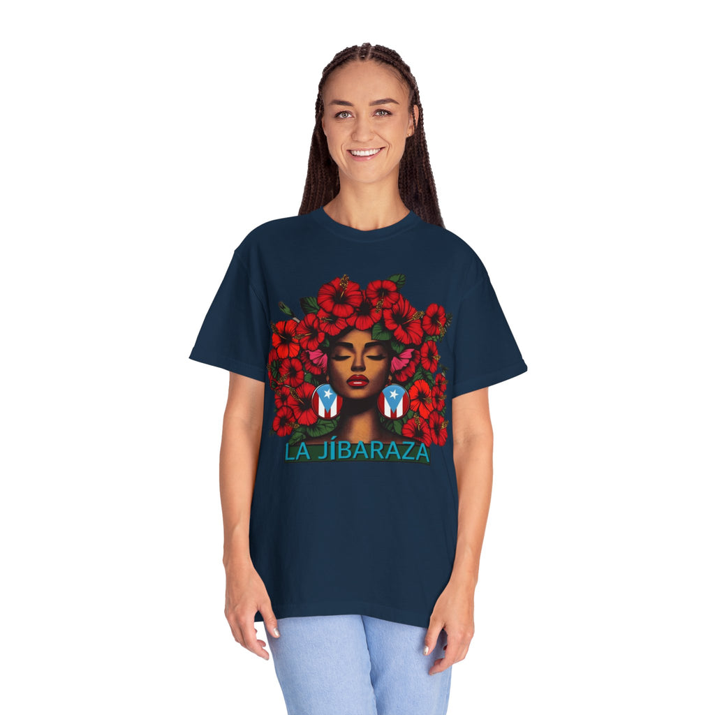 Puerto Rico Navidades T-Shirt — "La Jíbaraza" Floral Puerto Rican Pride Tee