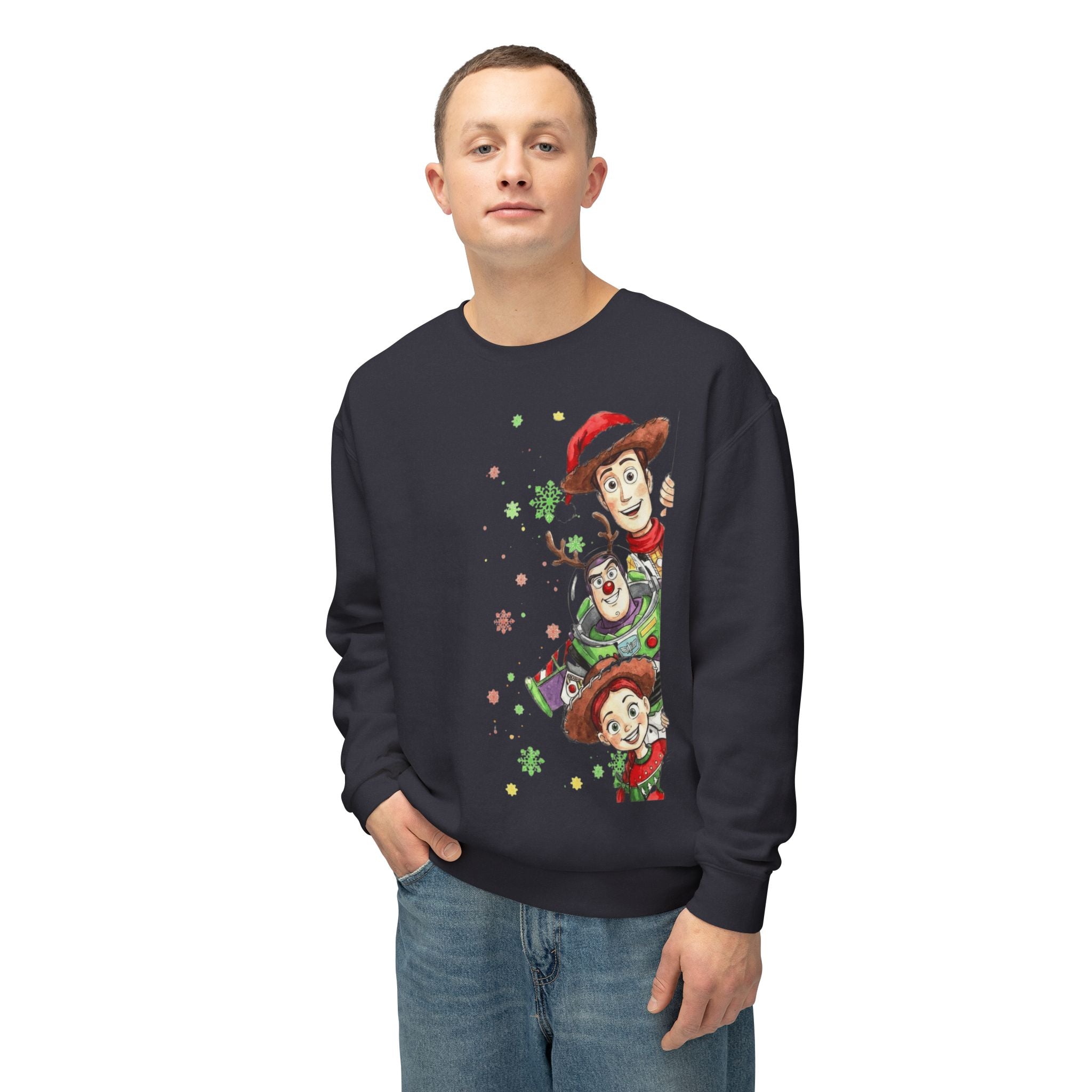 Christmas Toy Cowboy Crewneck Sweatshirt  Festive Woody & Friends Holiday Sweatshirt Cartoon Christmas T-shirts and Sweaters
