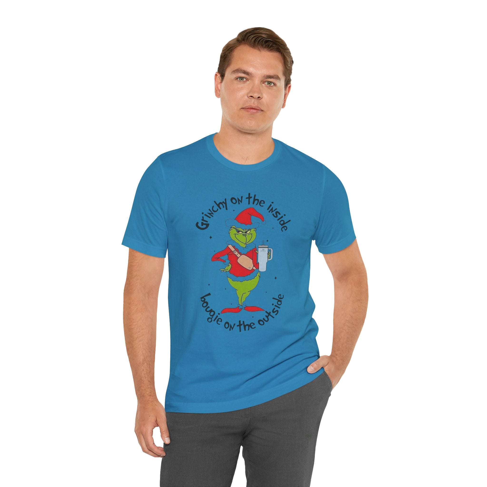 Grinch-Inspired Holiday Tee: 'Grinchy on the Inside, Boogie on the Outside'