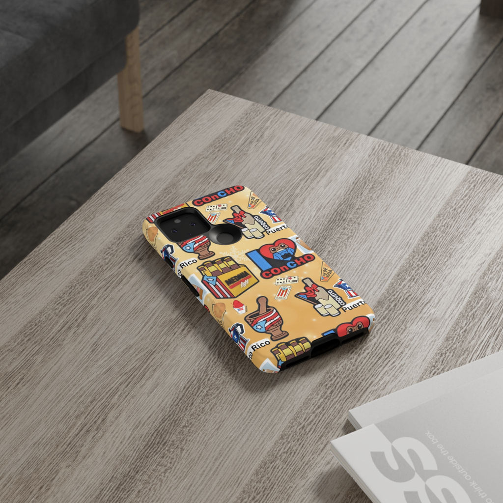 Puerto Rico Sticker Collage Tough Case  ‘I  Concho’ Pattern Phone Case