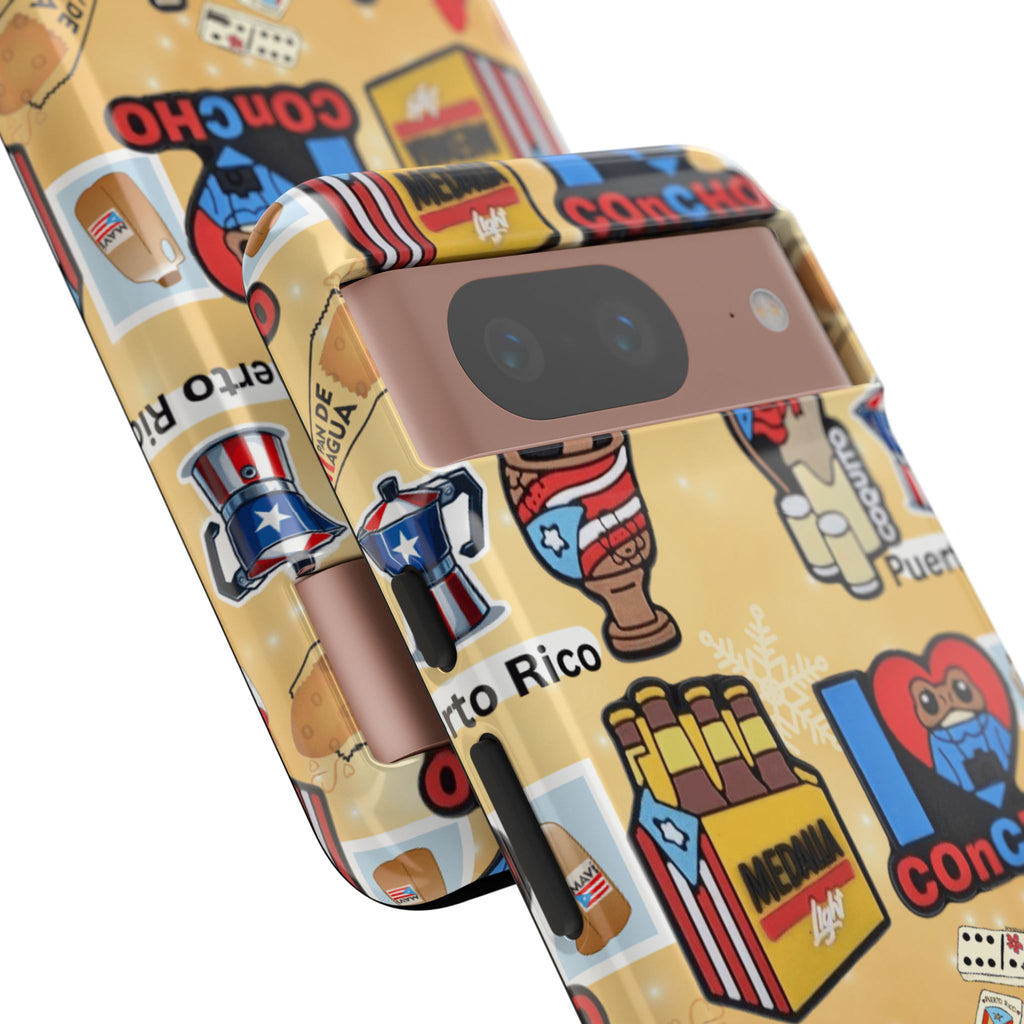 Puerto Rico Sticker Collage Tough Case  ‘I  Concho’ Pattern Phone Case
